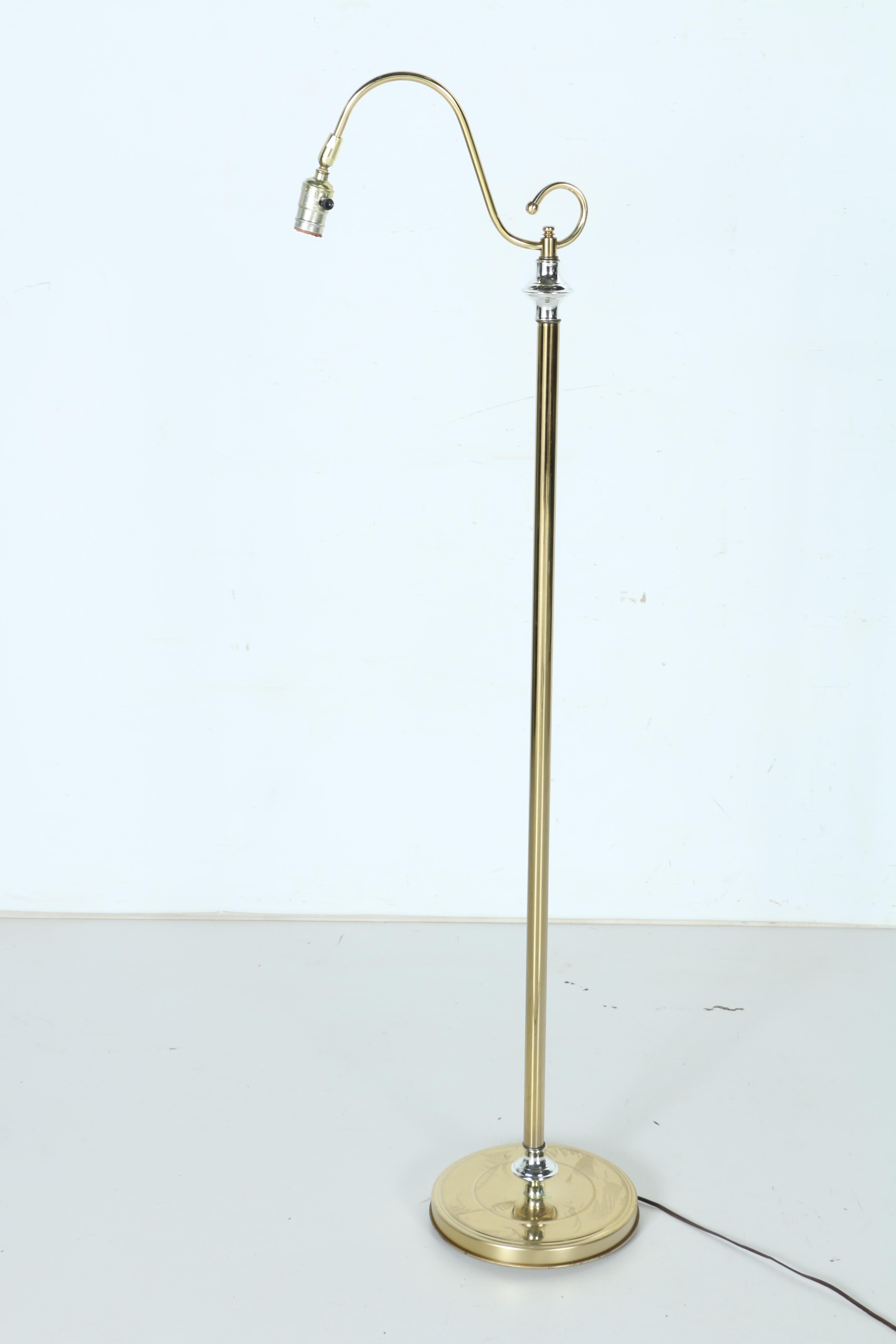Brass Bridge Arm Floor Lamp