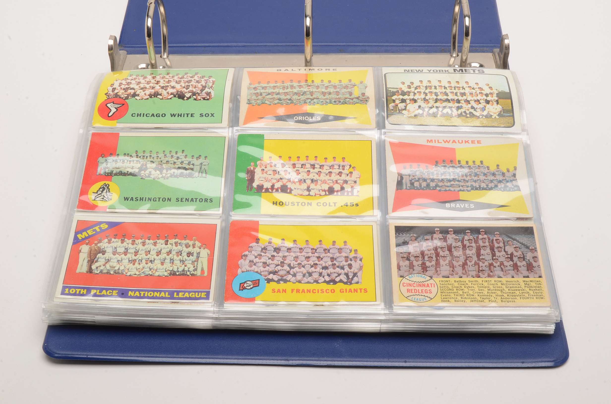 Binder Filled With Vintage Baseball Cards