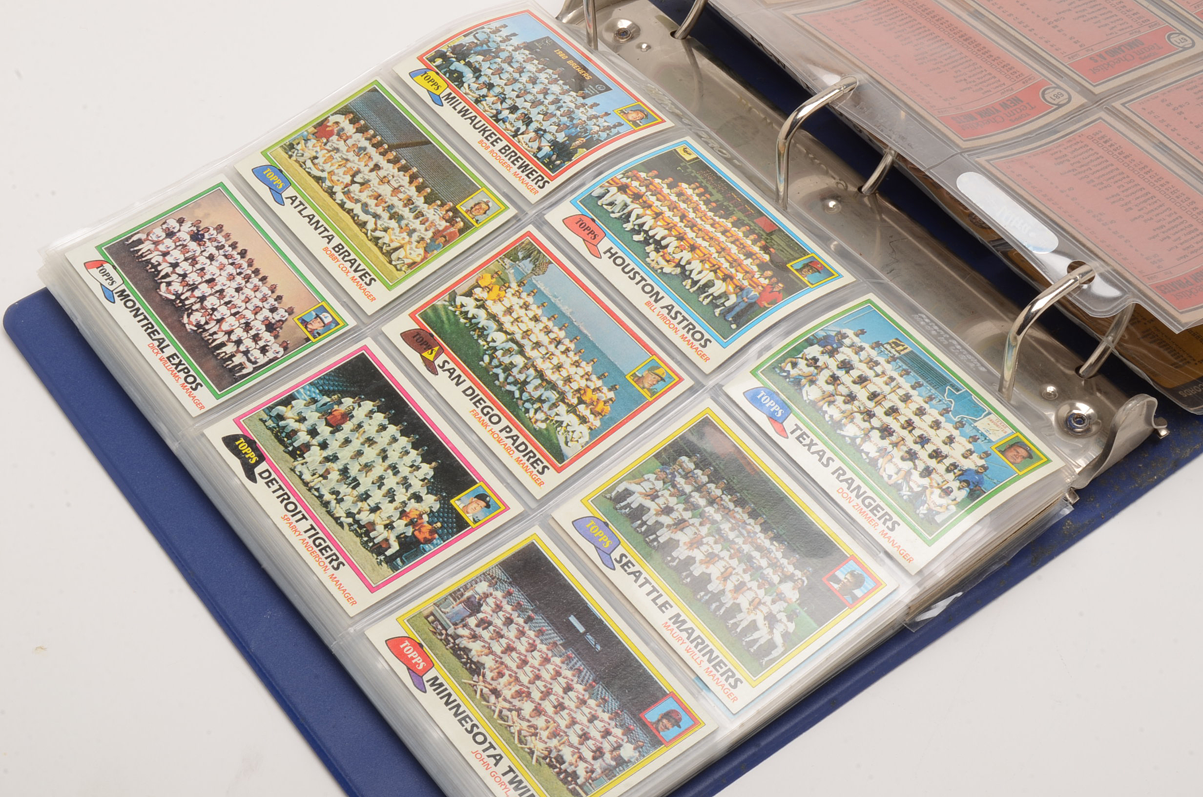 Binder Filled With Vintage Baseball Cards