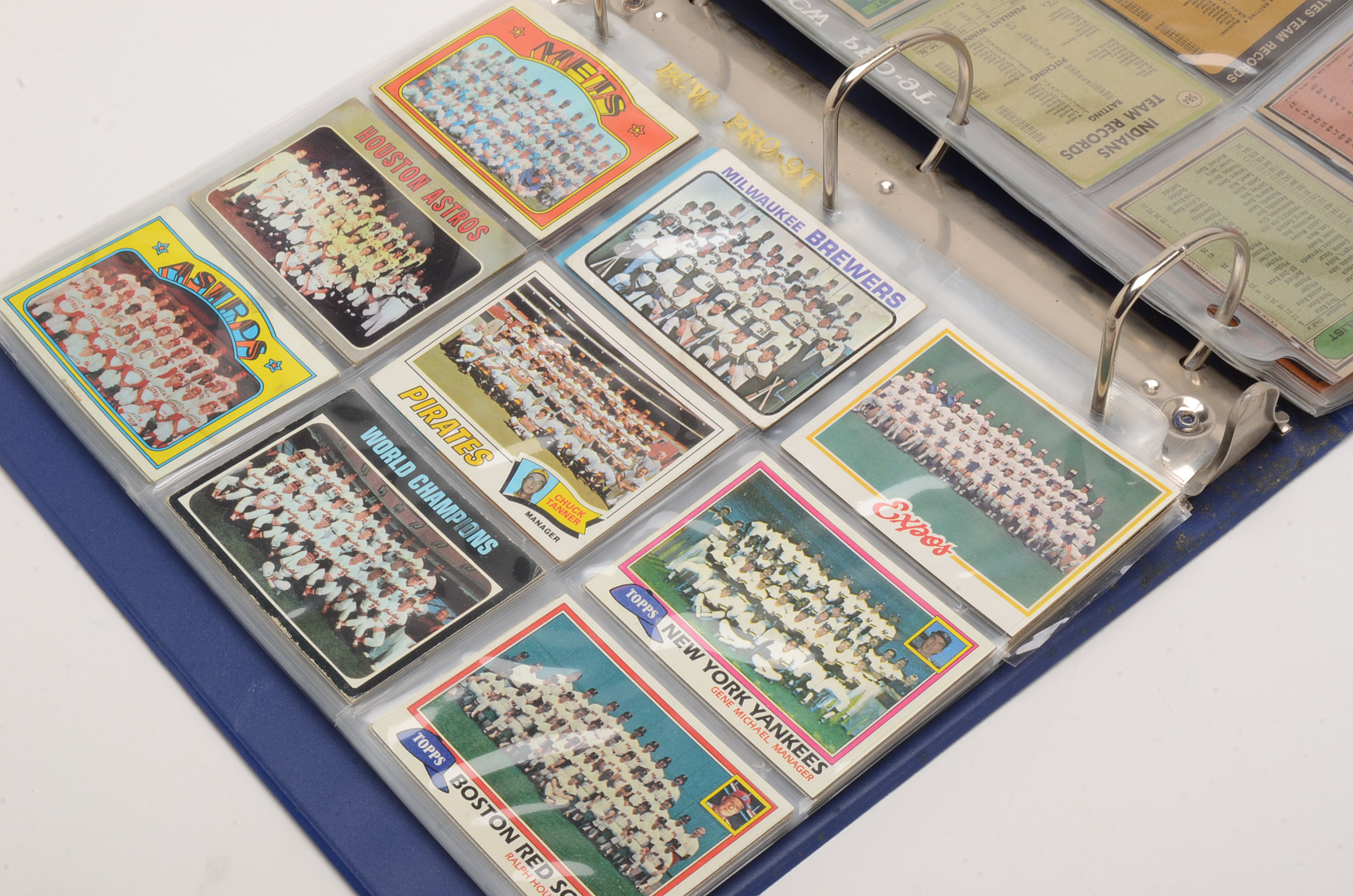 Binder Filled With Vintage Baseball Cards