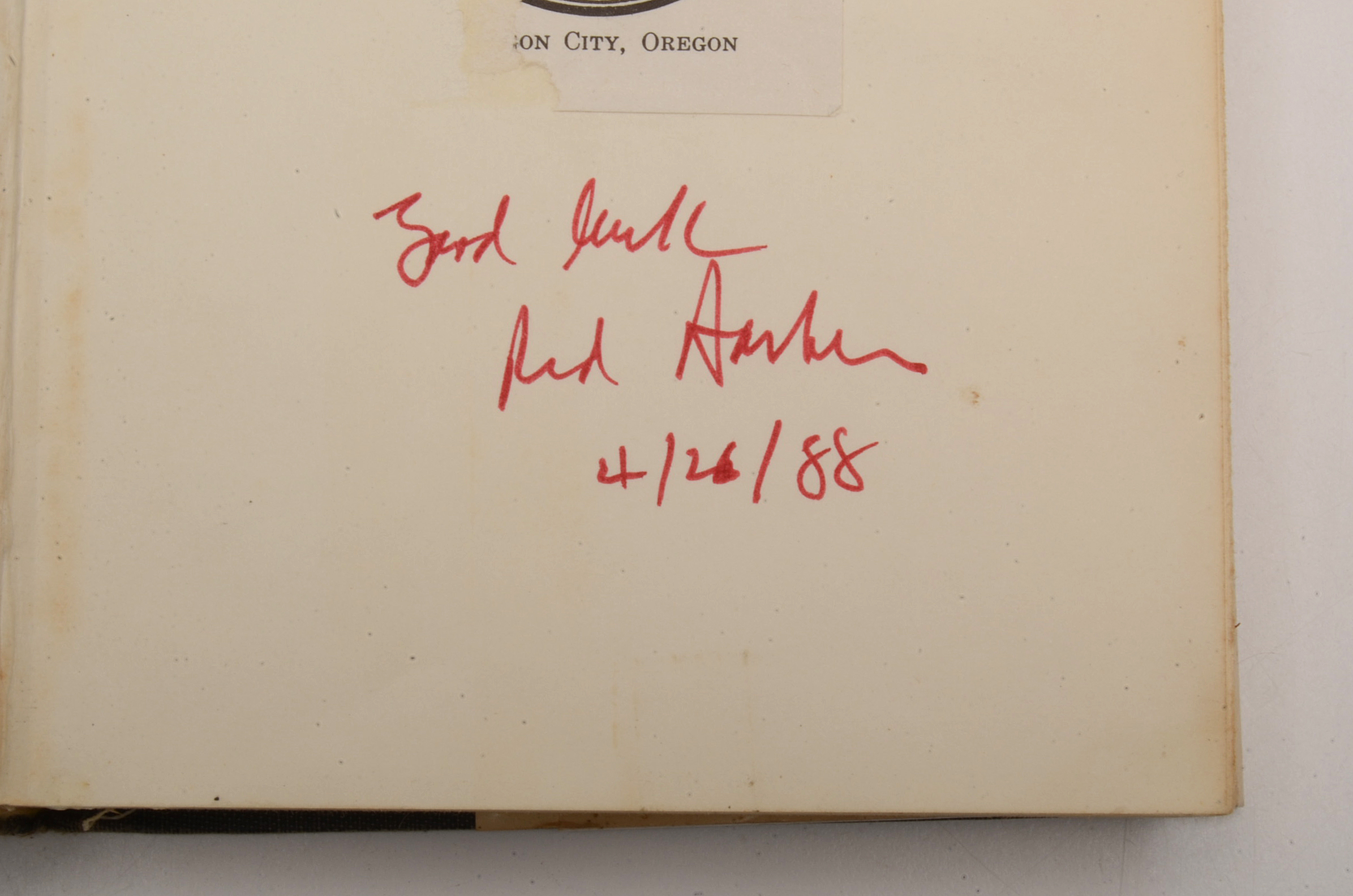 Red Barber Signed "Rhubarb in the Catbird Seat"