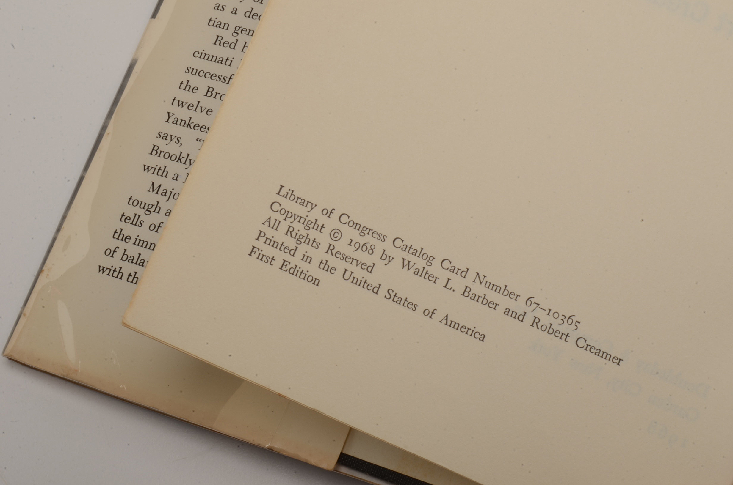 Red Barber Signed "Rhubarb in the Catbird Seat"