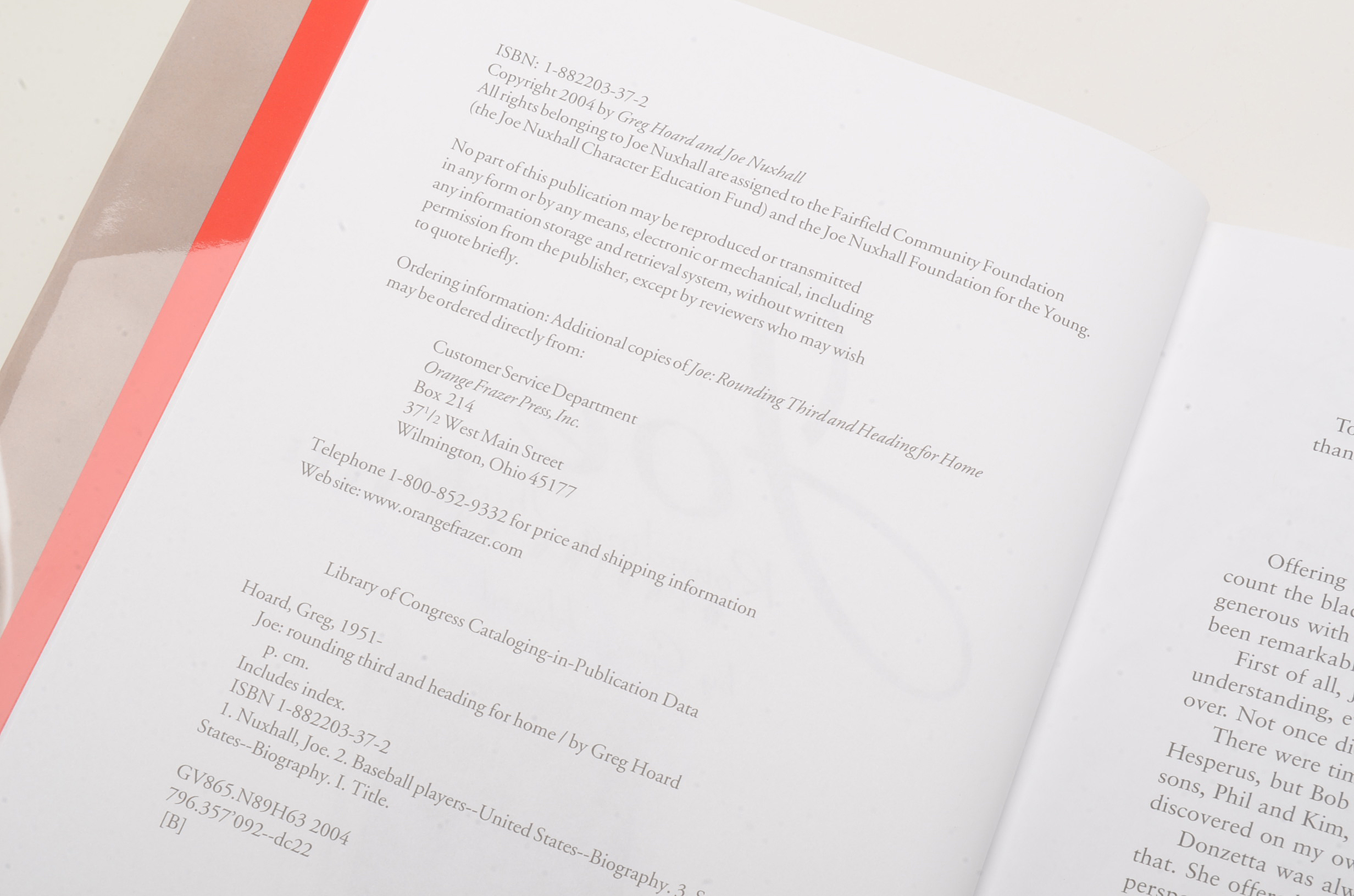 Joe Nuxhall Signed Book "Joe" by Greg Hoard