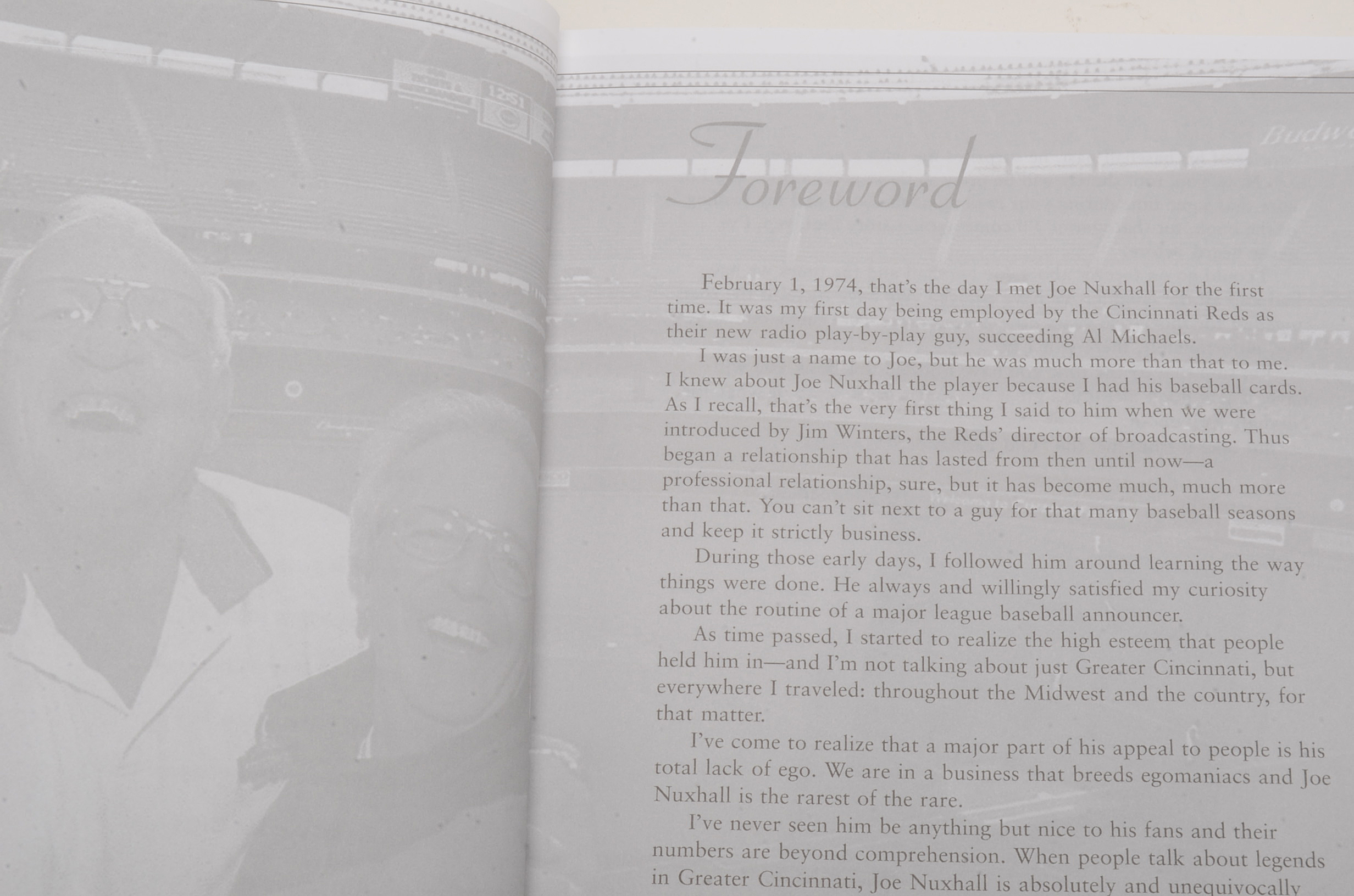 Joe Nuxhall Signed Book "Joe" by Greg Hoard