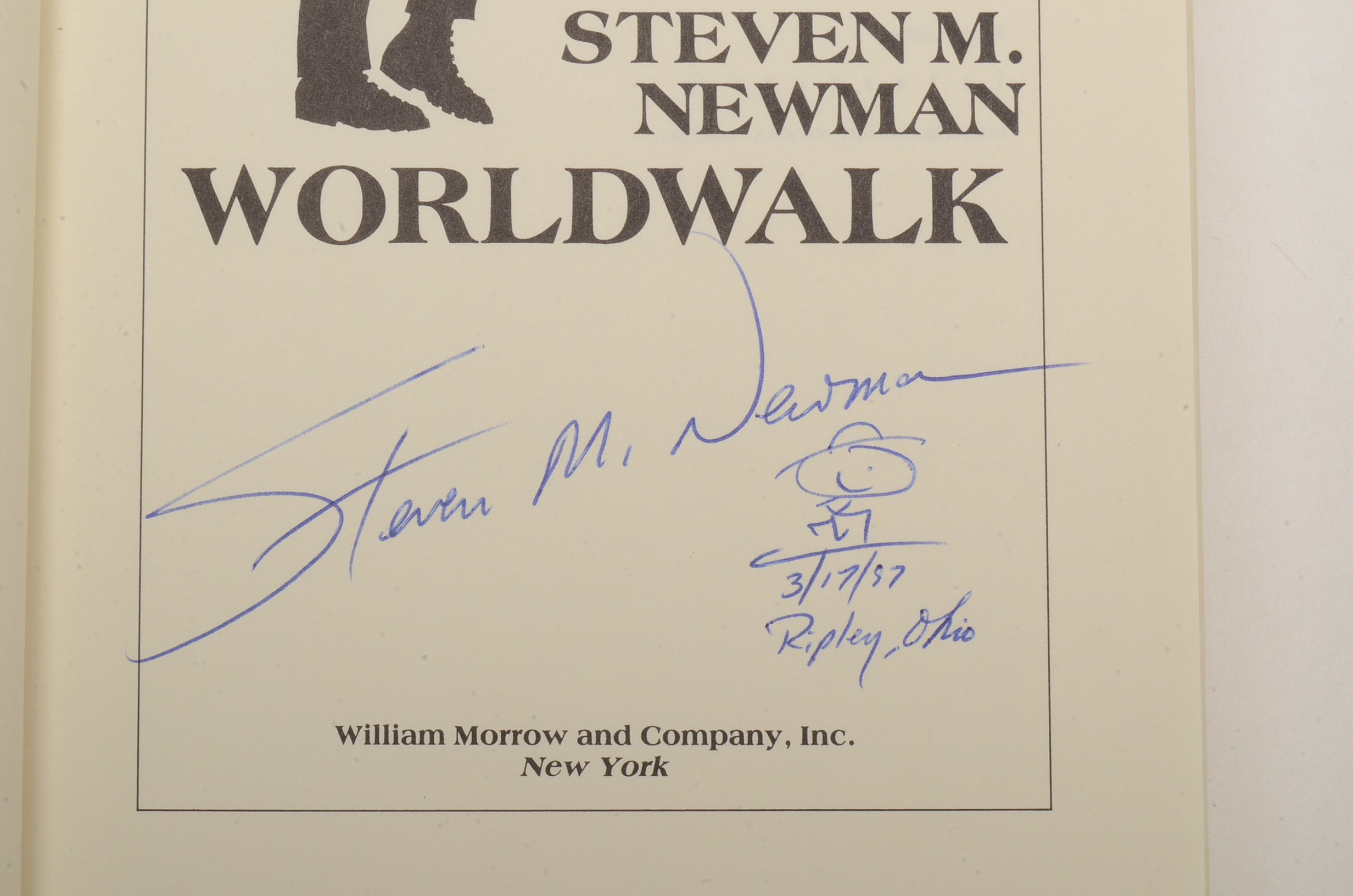 Steven Newman Signed "Worldwalk" Book
