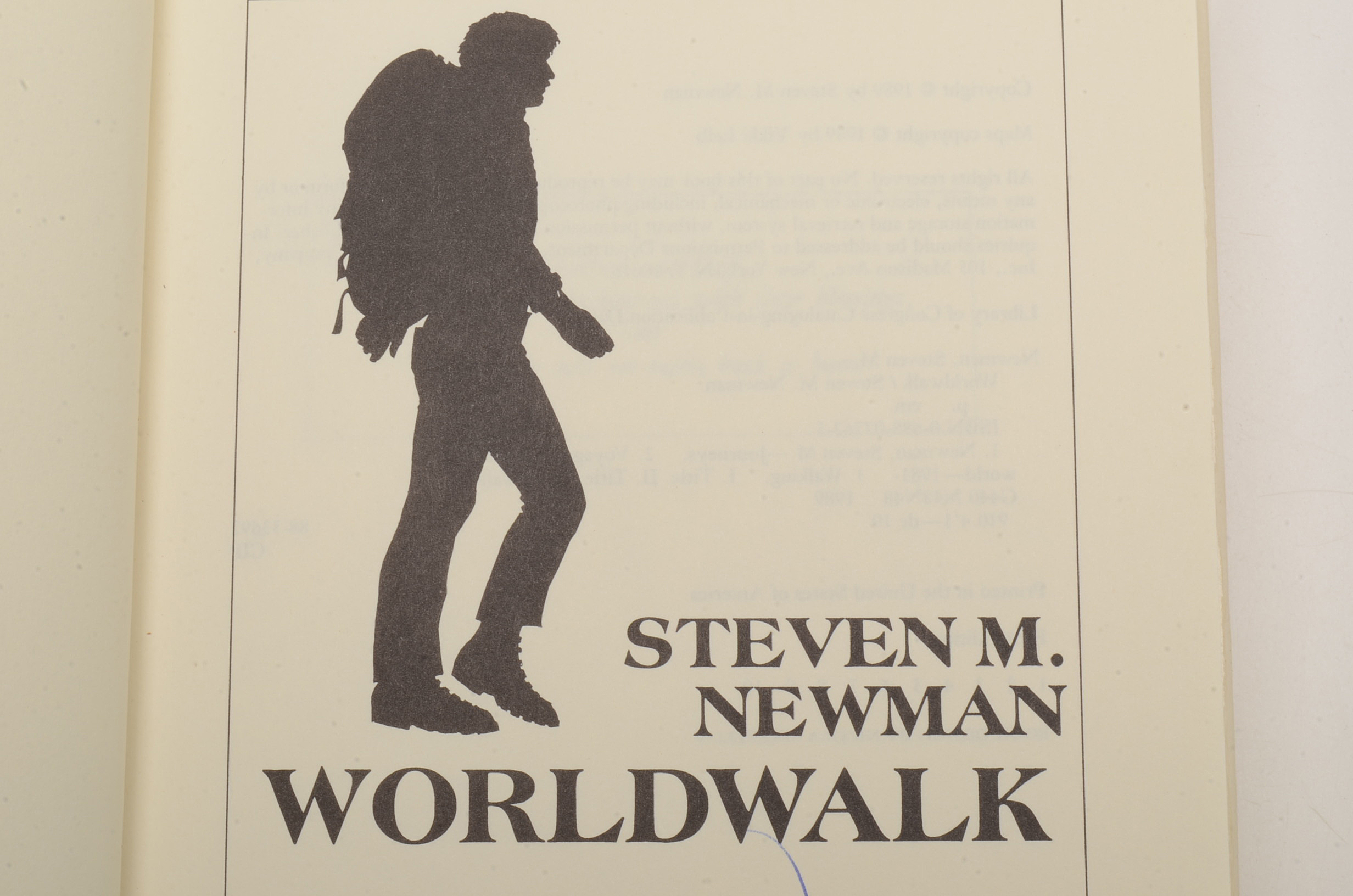 Steven Newman Signed "Worldwalk" Book