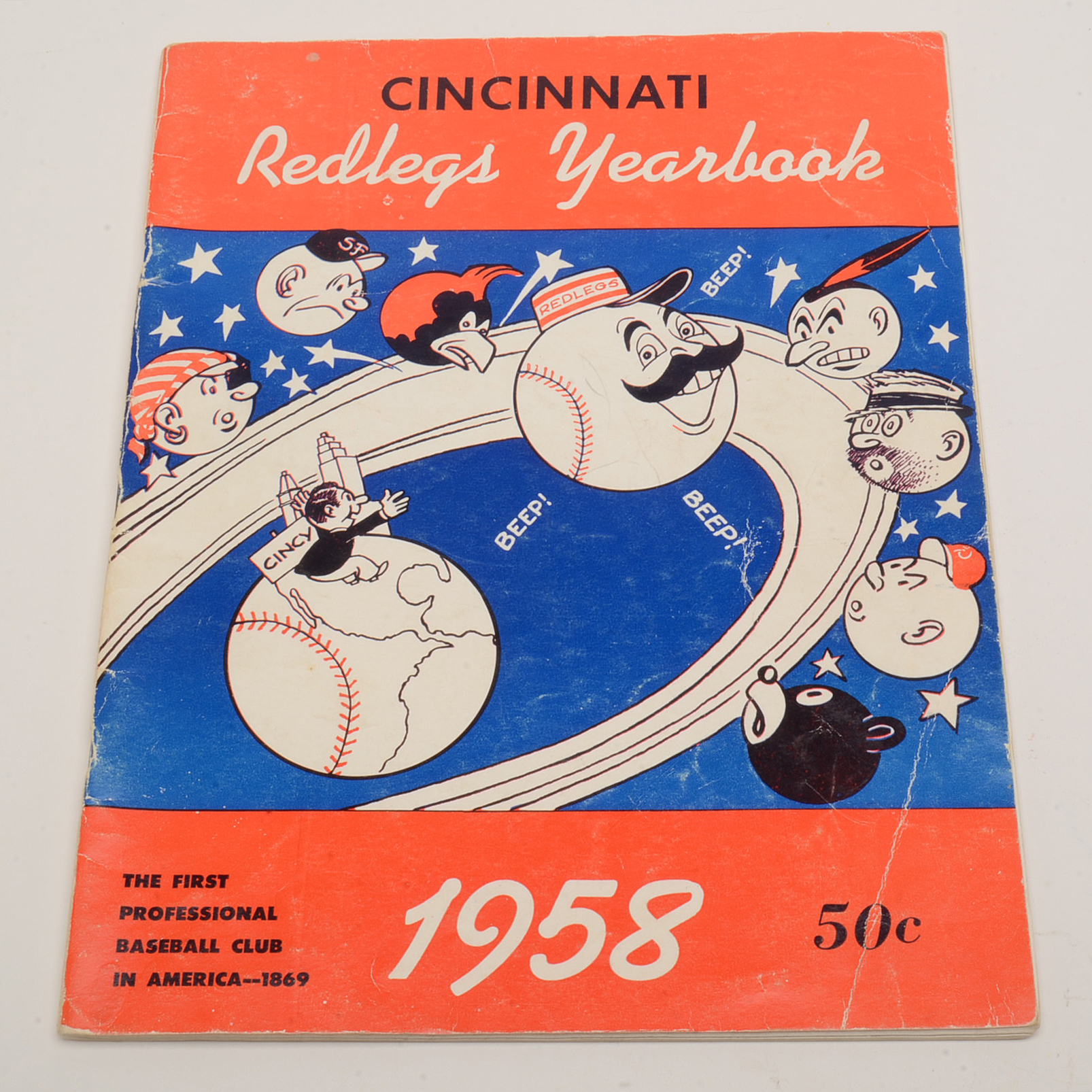 1958 Reds Yearbook With Nuxhall and Bailey Signed Photos
