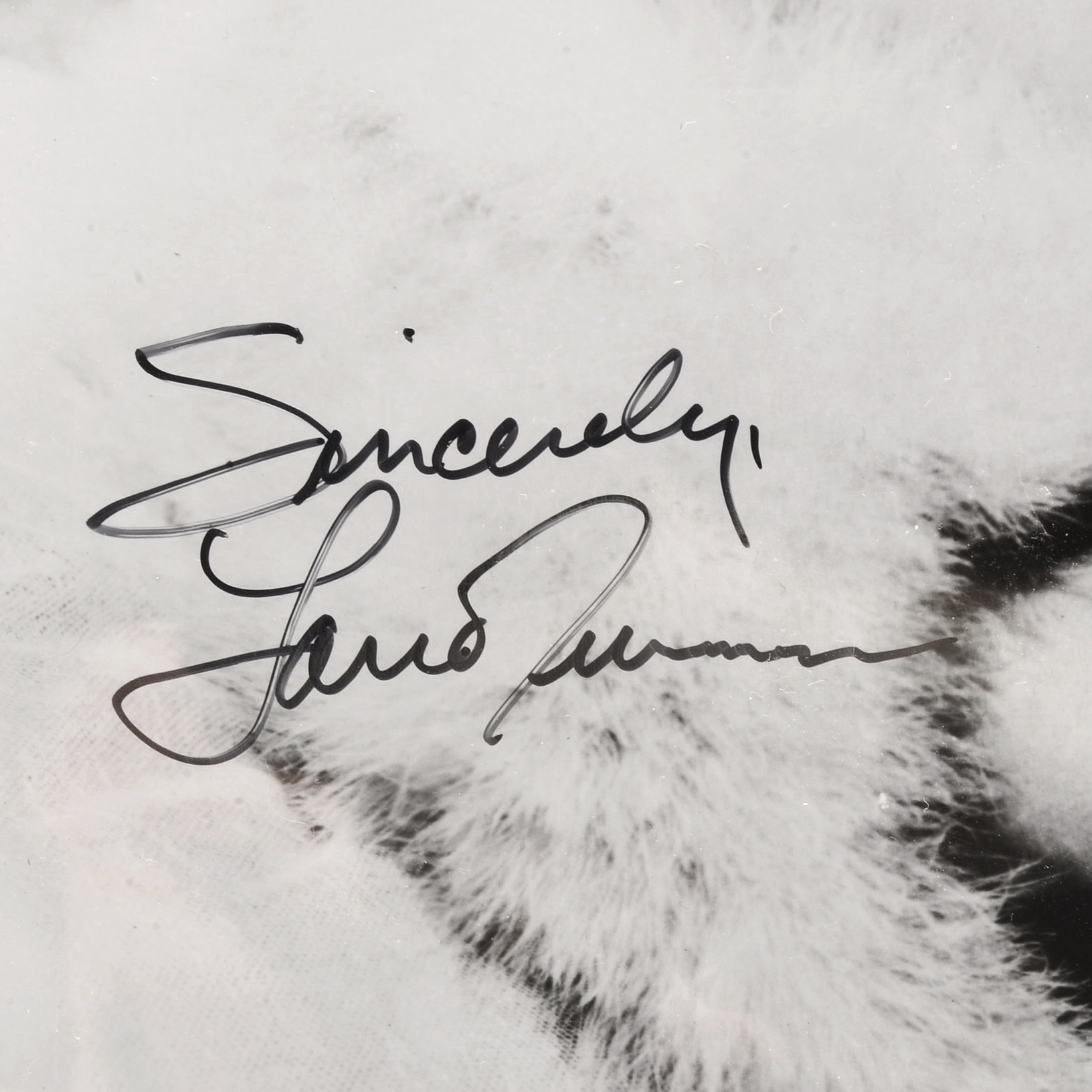 Lana Turner Signed Black and White Photo