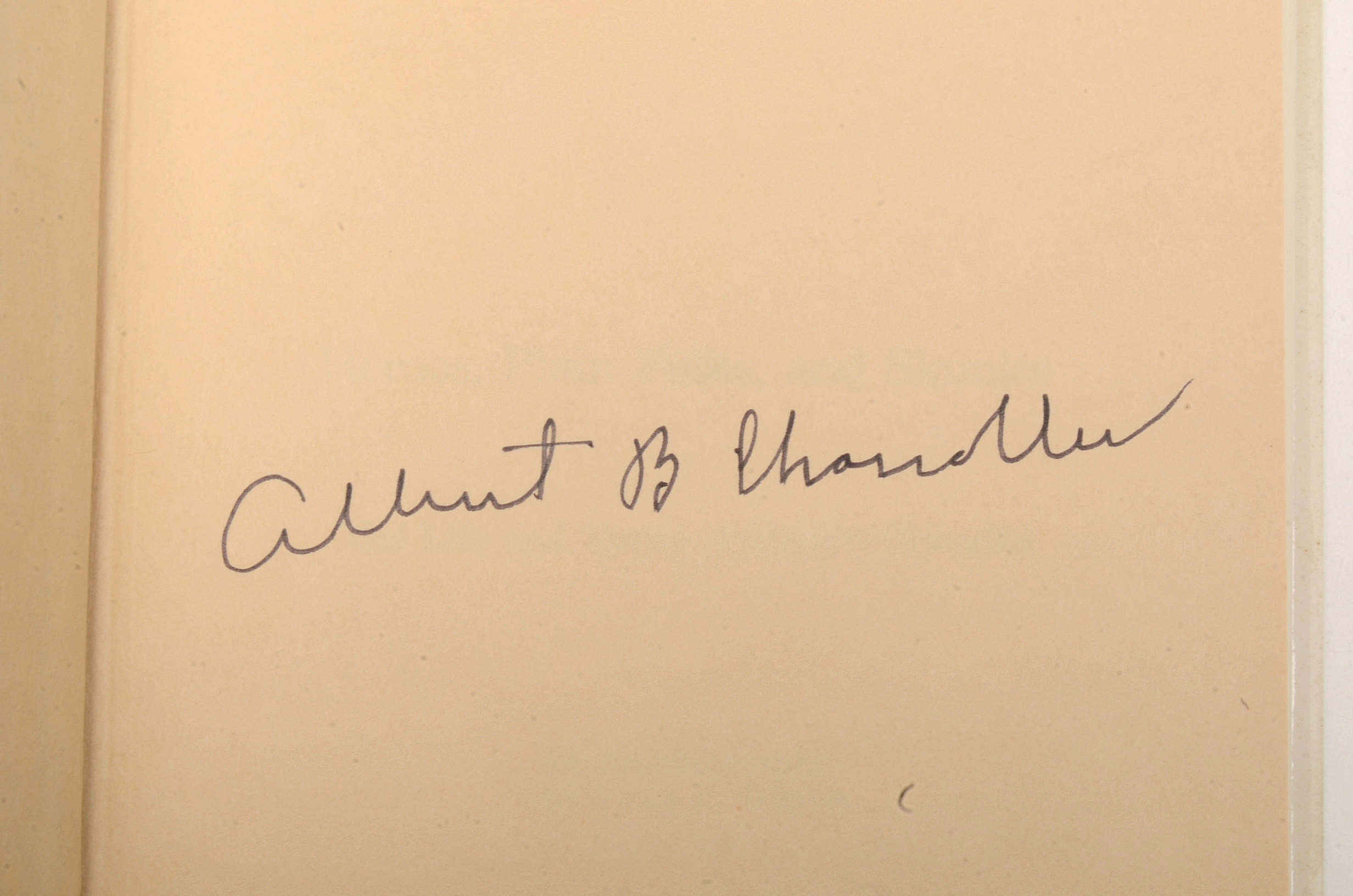 Happy Chandler Signed Autobiography