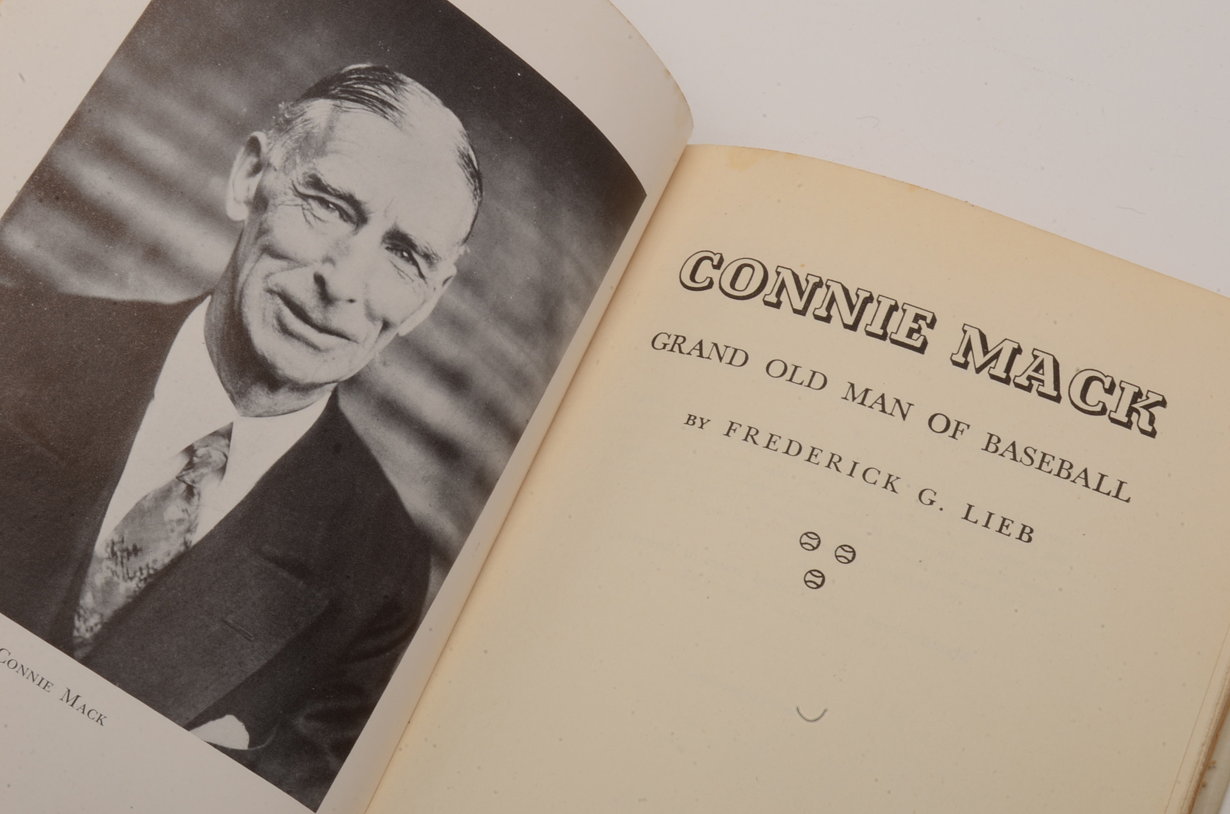 Frederick Lieb Signed Book "Connie Mack"