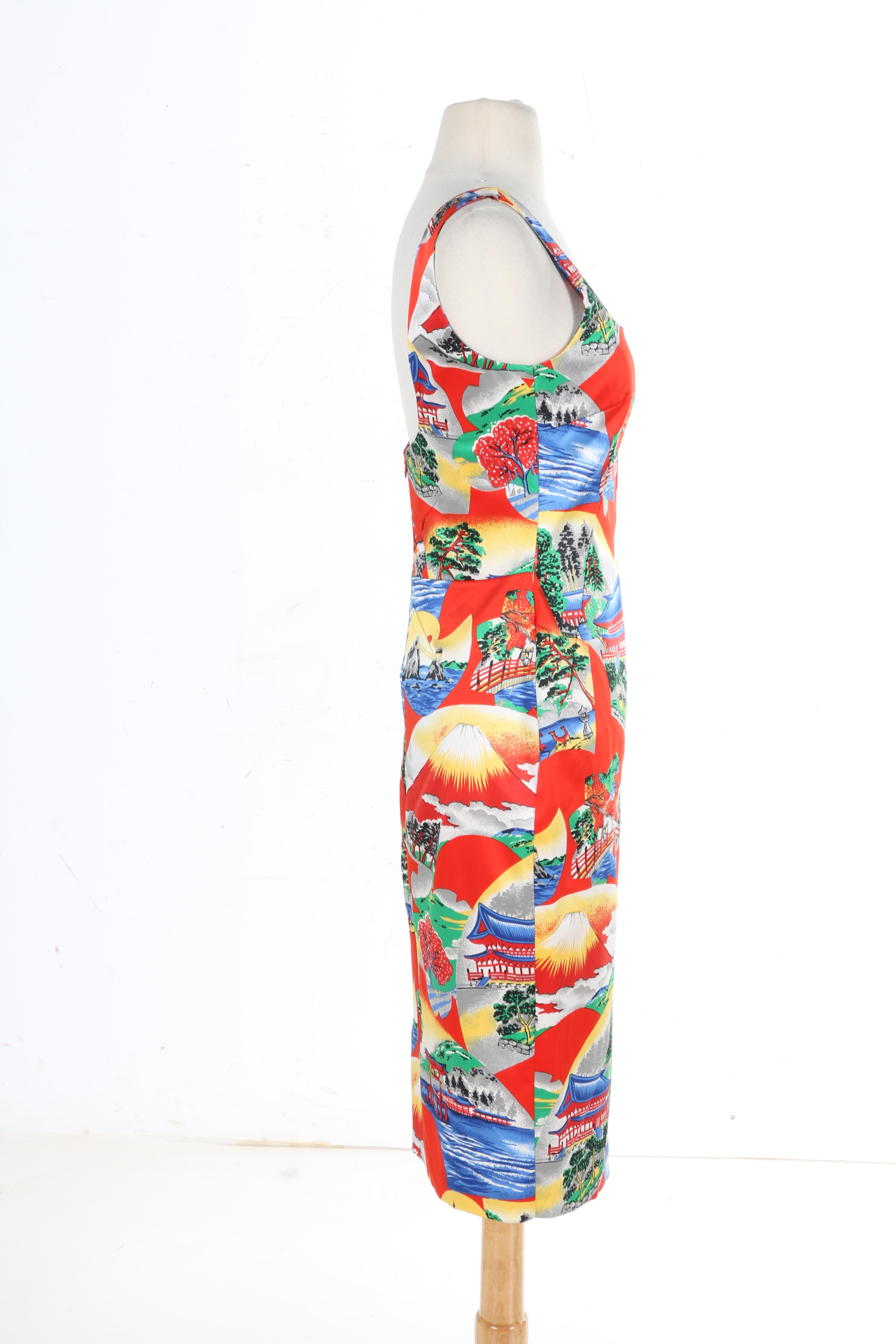 D&G Dolce & Gabbana Japanese Print Dress