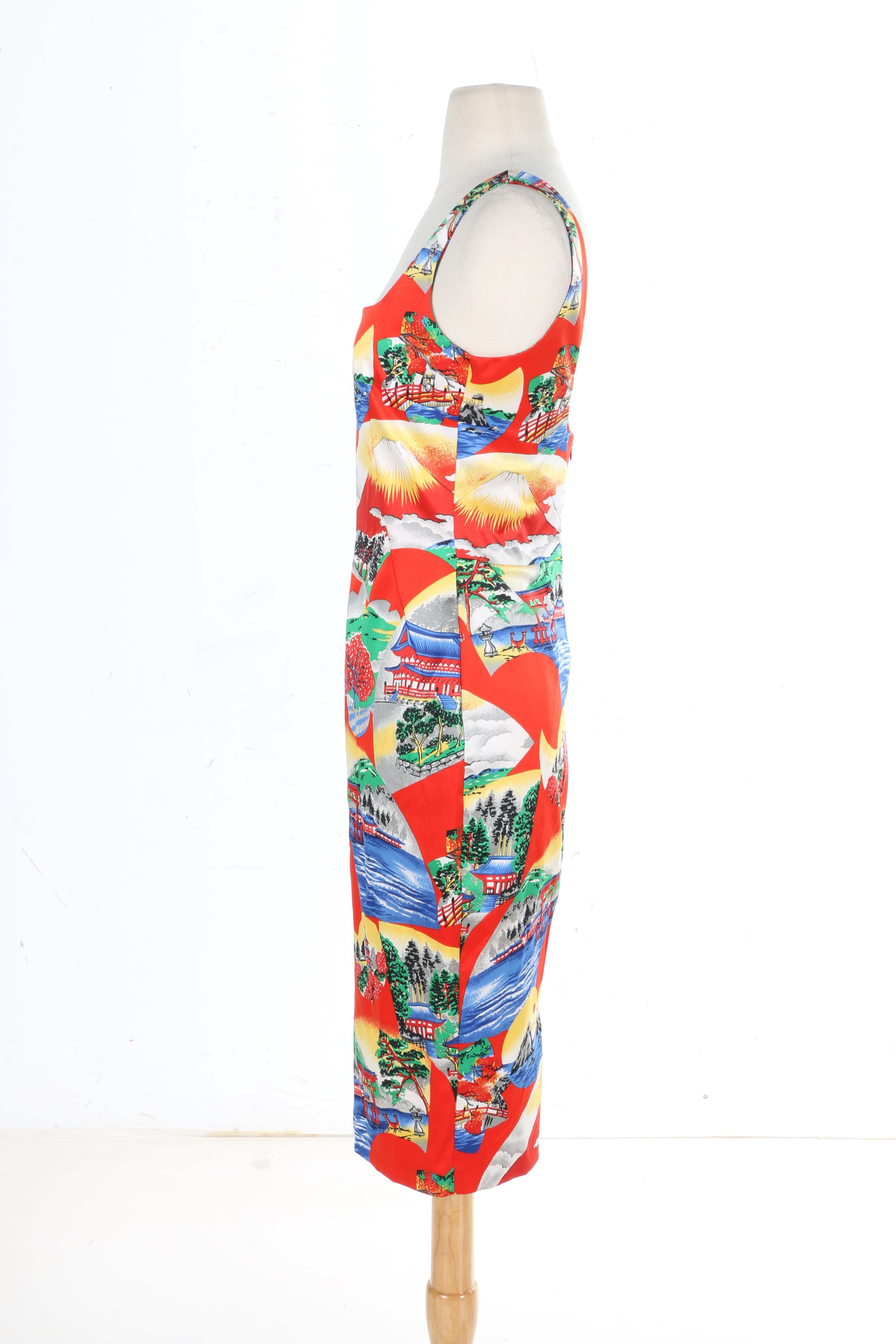 D&G Dolce & Gabbana Japanese Print Dress