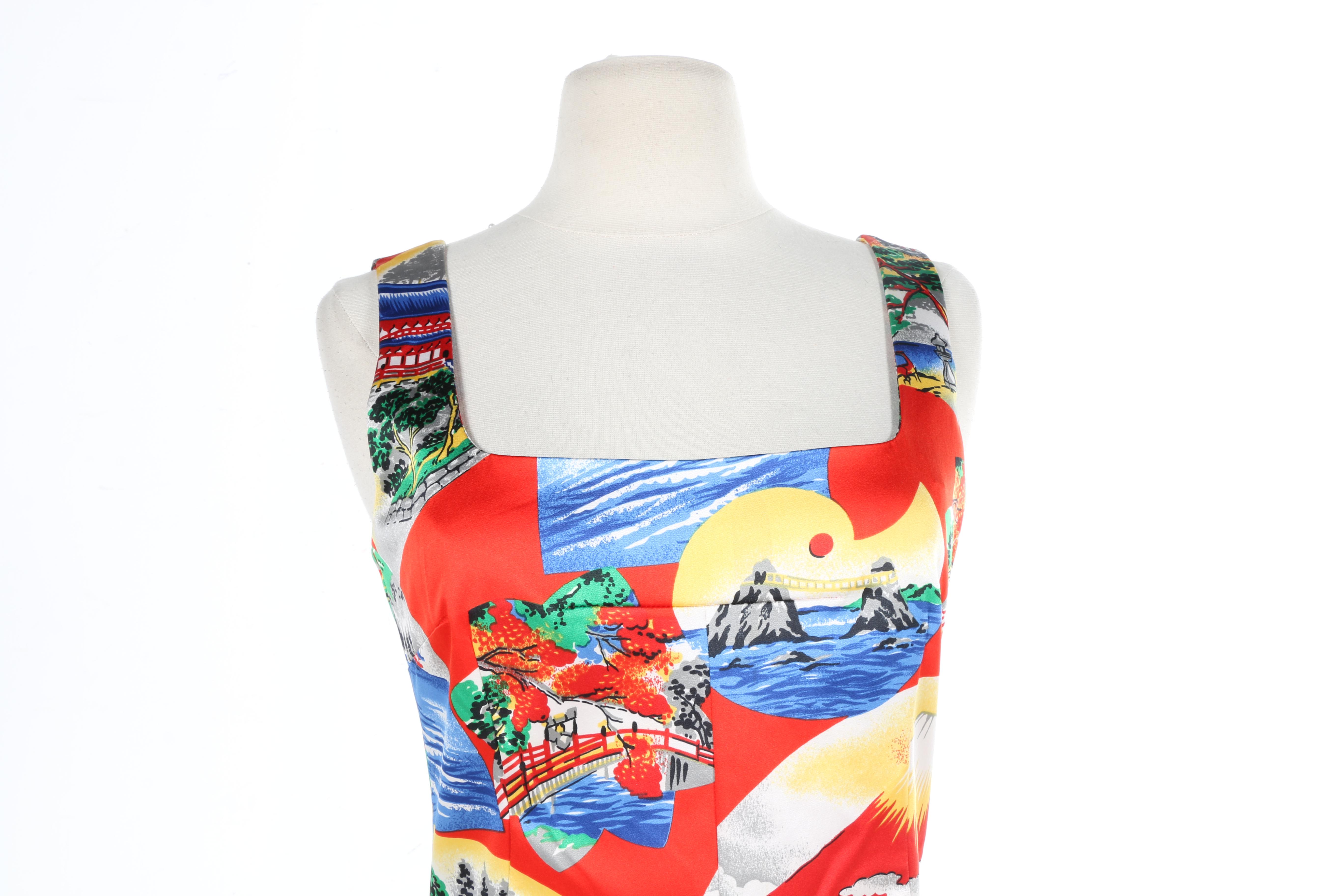 D&G Dolce & Gabbana Japanese Print Dress