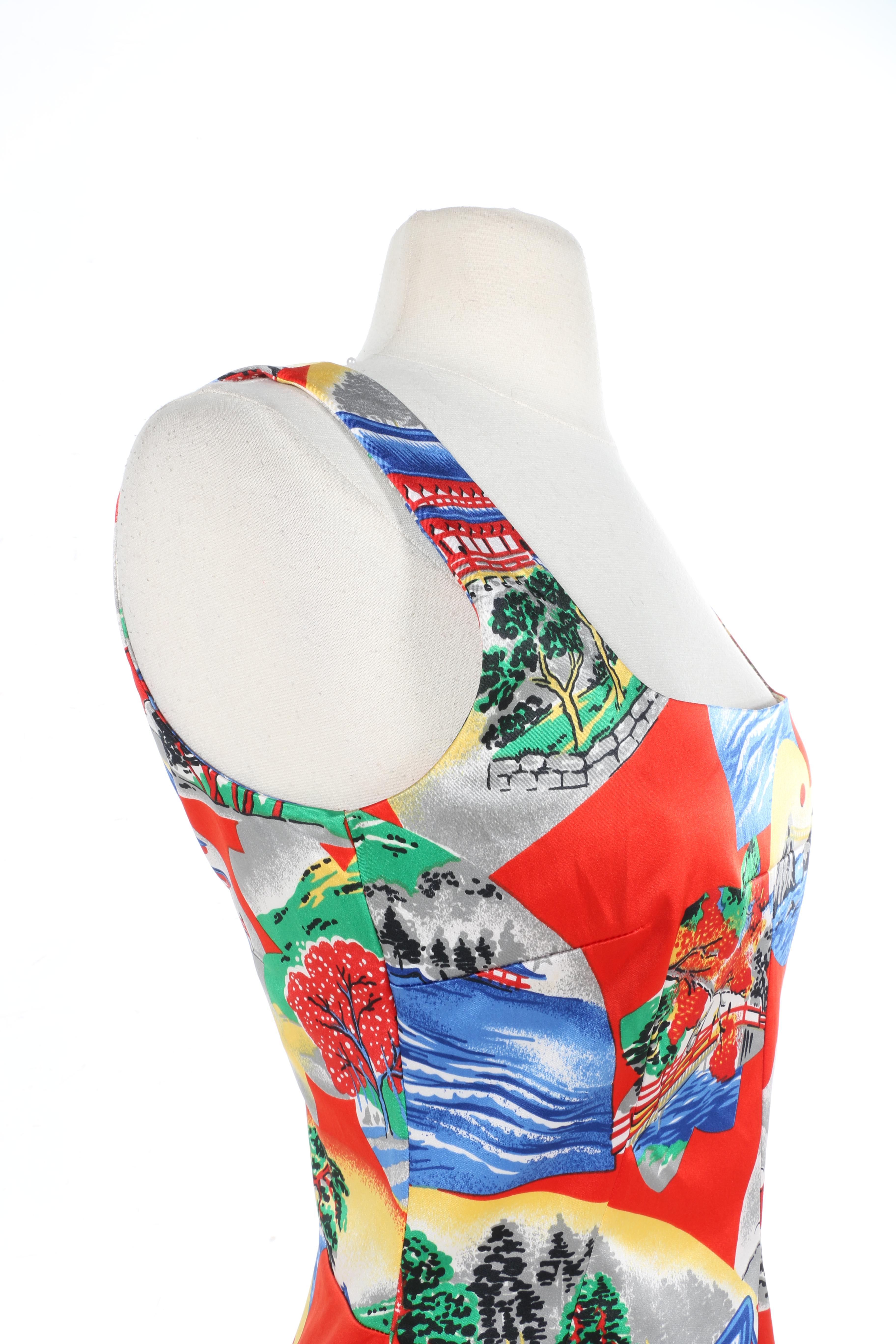 D&G Dolce & Gabbana Japanese Print Dress