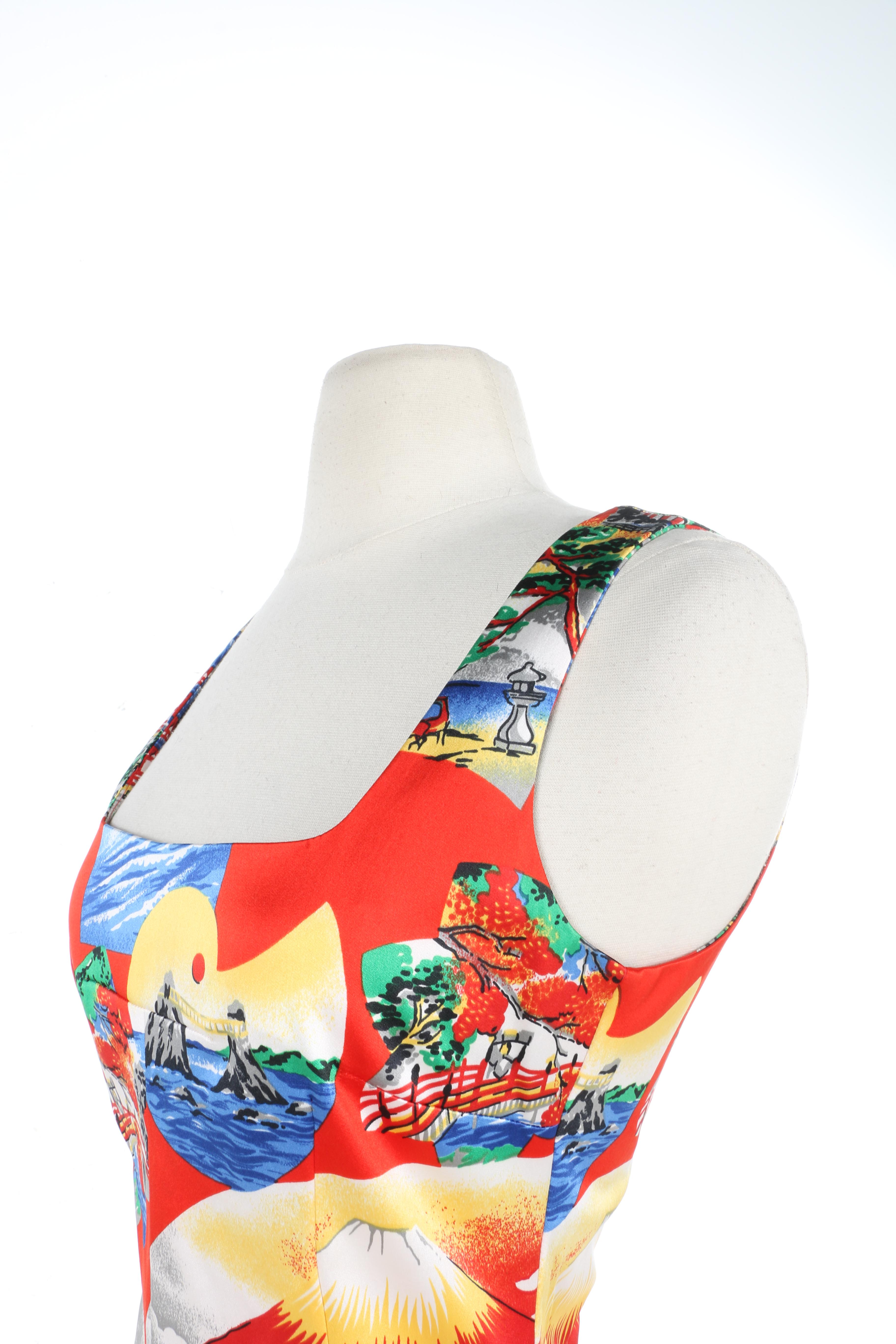 D&G Dolce & Gabbana Japanese Print Dress