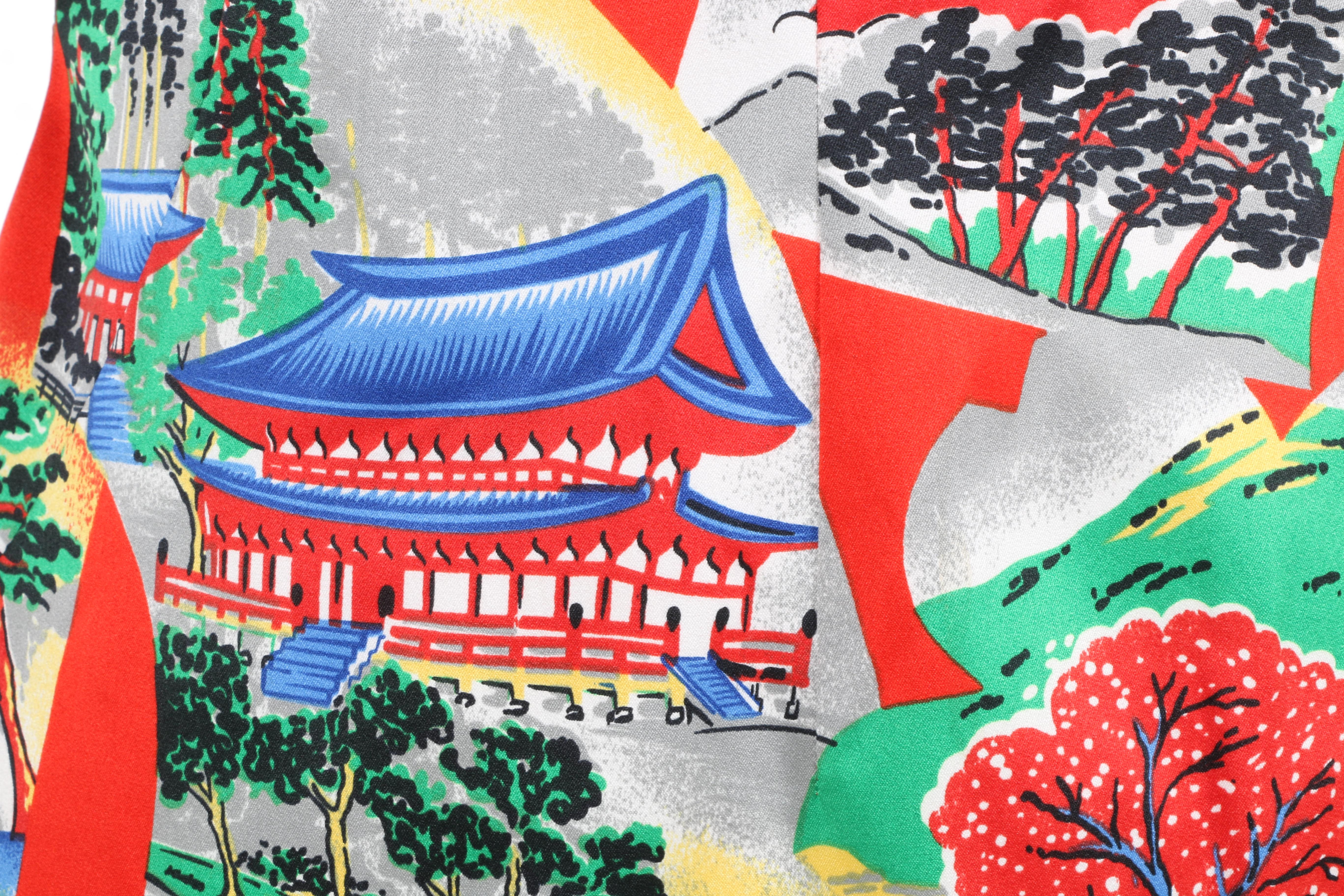 D&G Dolce & Gabbana Japanese Print Dress