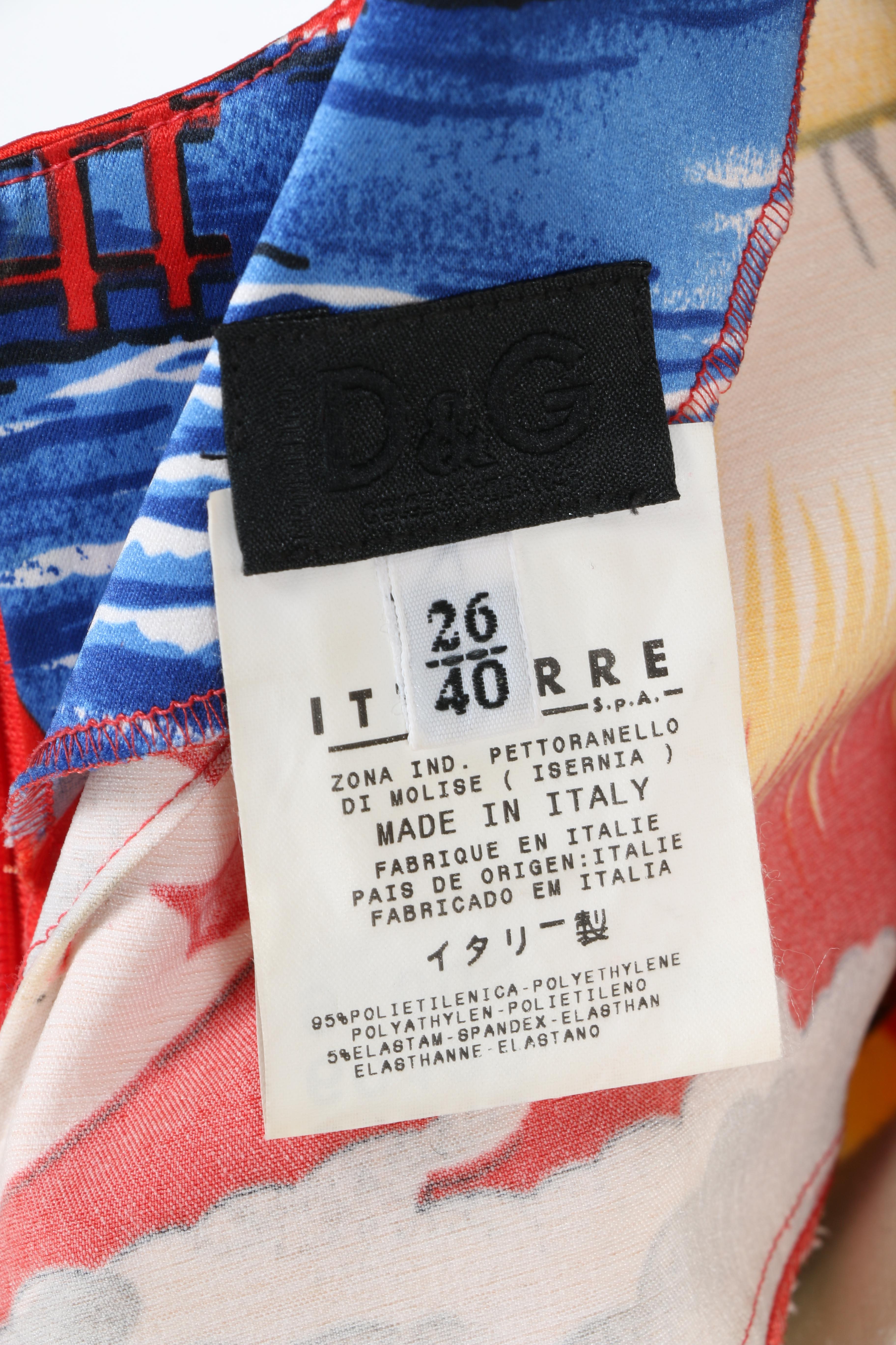 D&G Dolce & Gabbana Japanese Print Dress