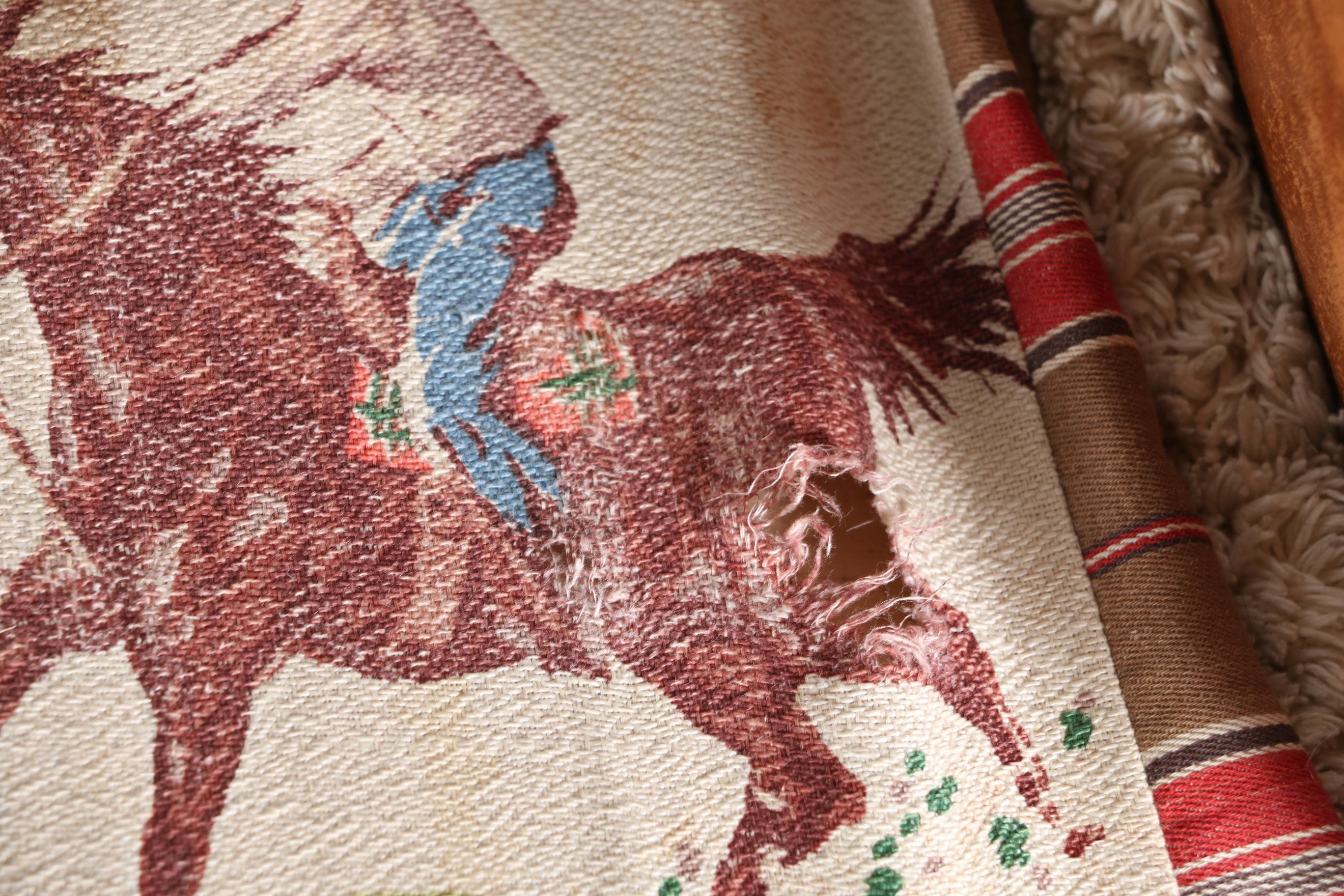 Vintage Leather Armchair With Pillow Cushion