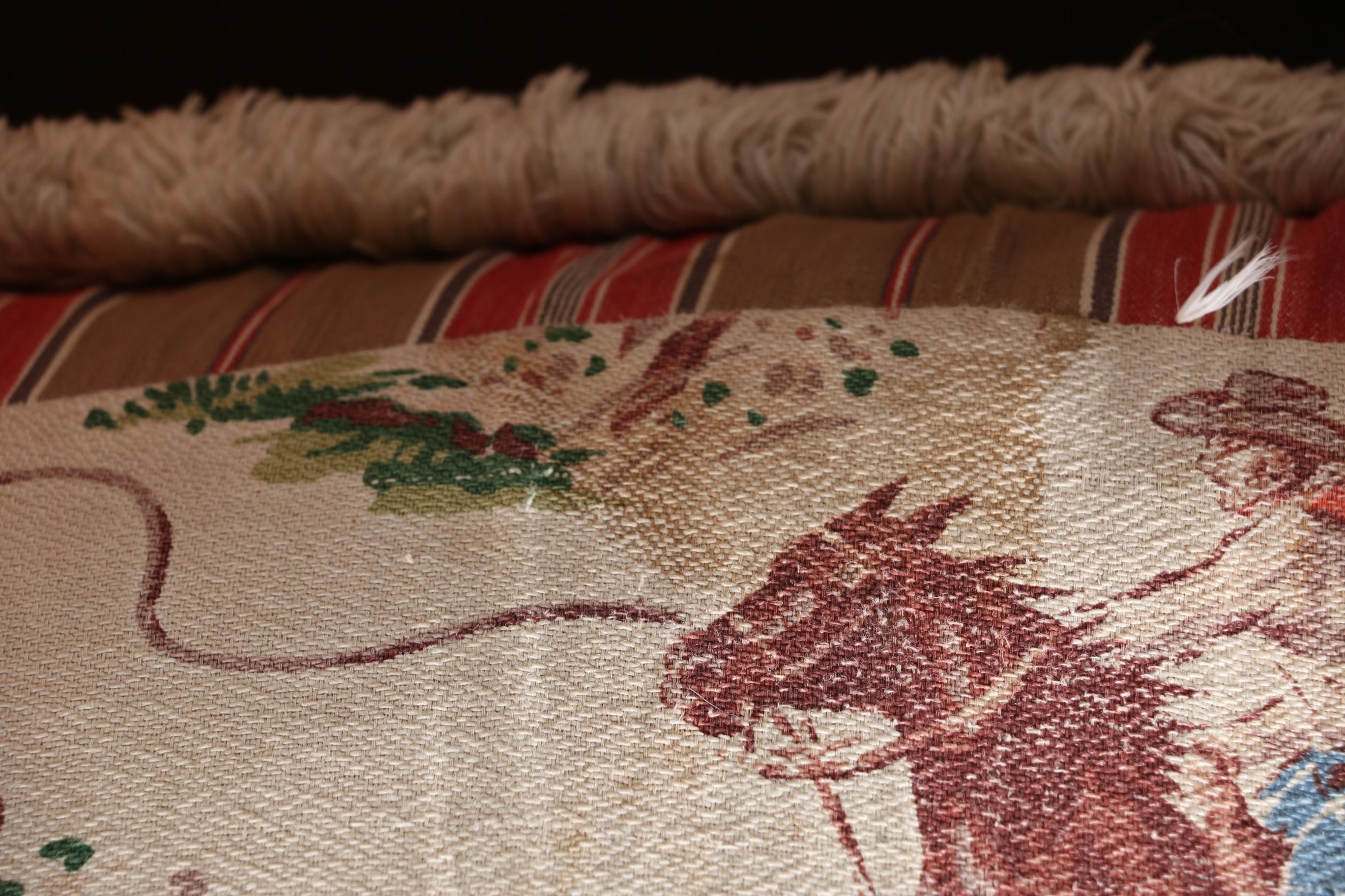 Vintage Leather Armchair With Pillow Cushion