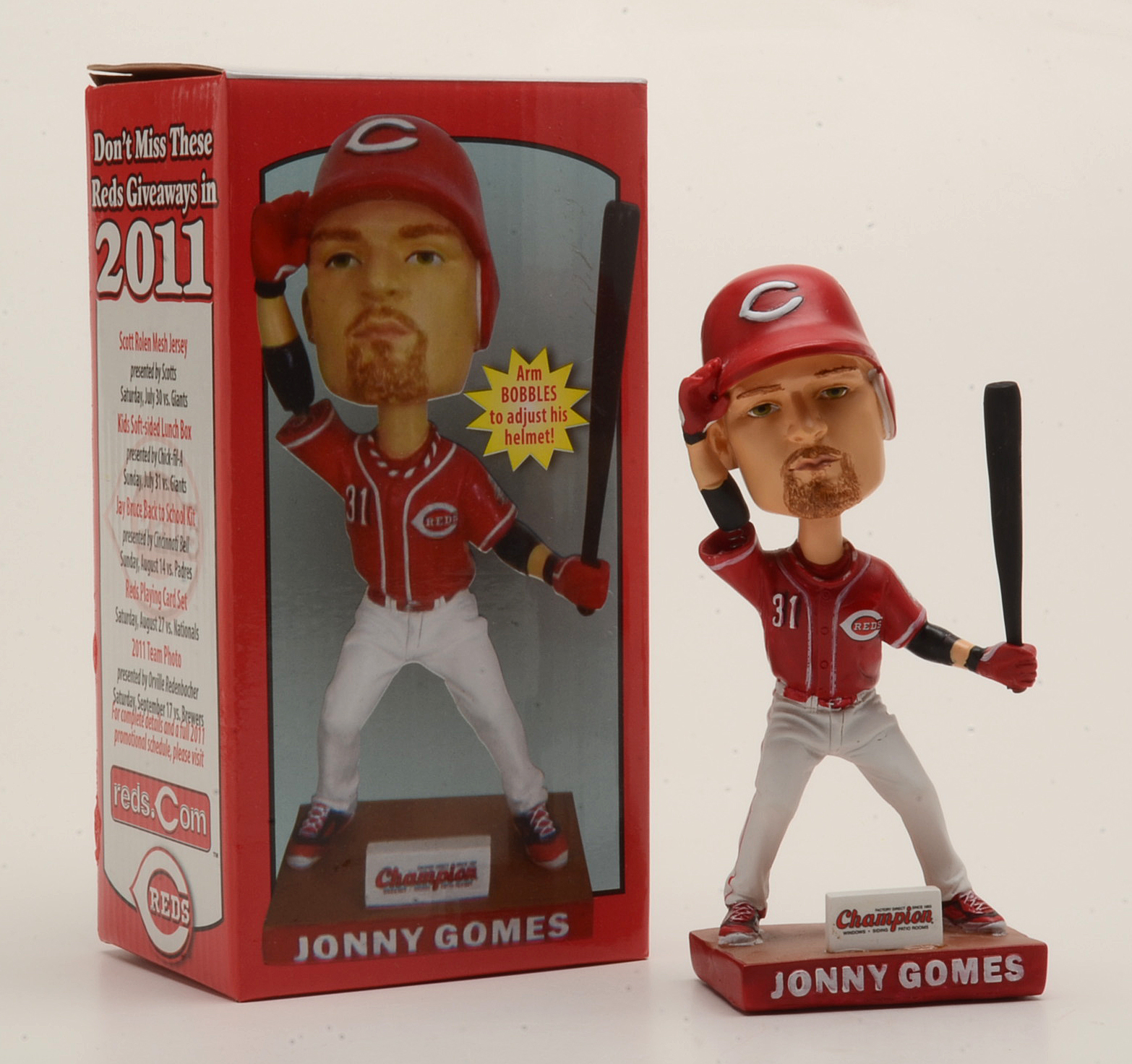 Phillips, Nuxhall, Gomes and Lopez Bobbleheads