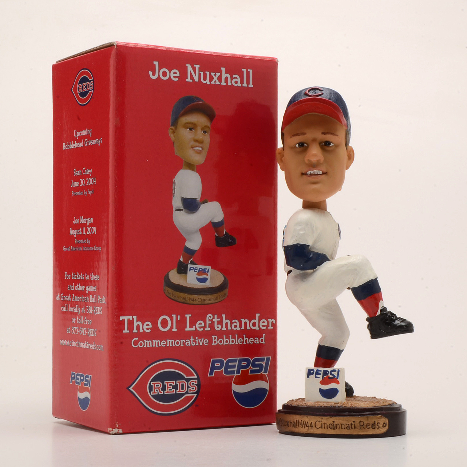 Phillips, Nuxhall, Gomes and Lopez Bobbleheads