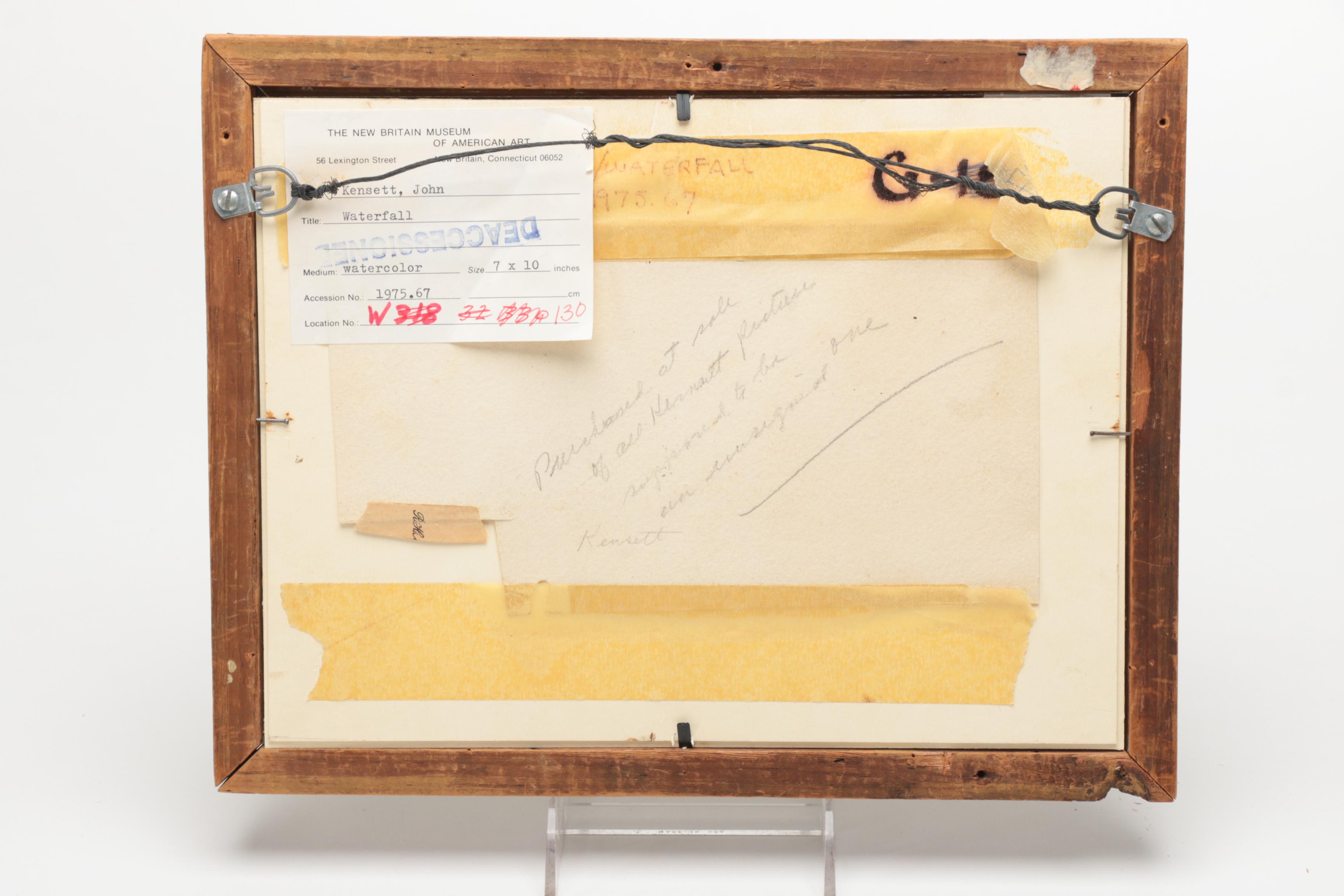 Watercolor Painting Attributed to John Frederick Kensett