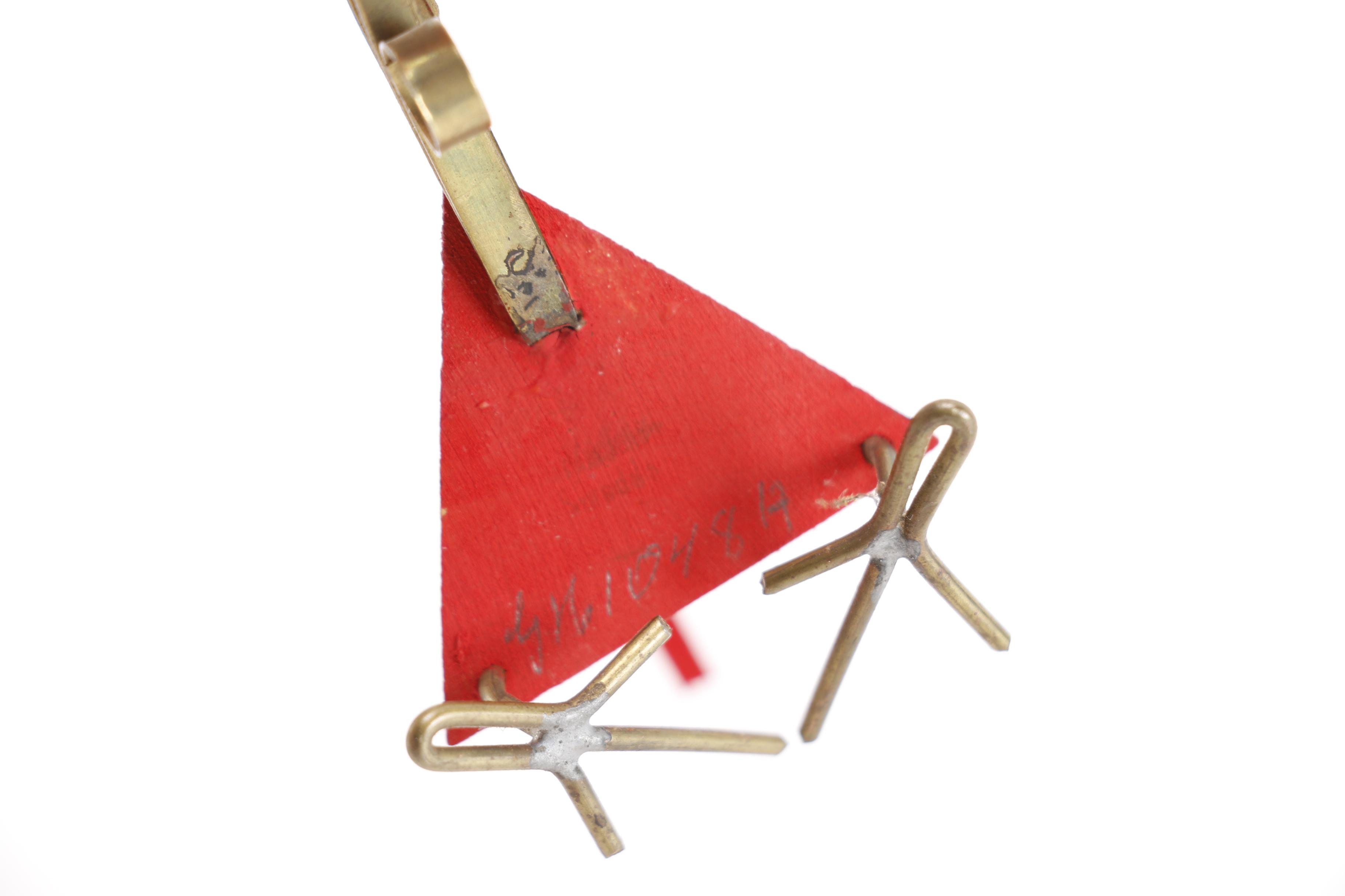 Handmade Red Piggy Bank and Bird Sculptures