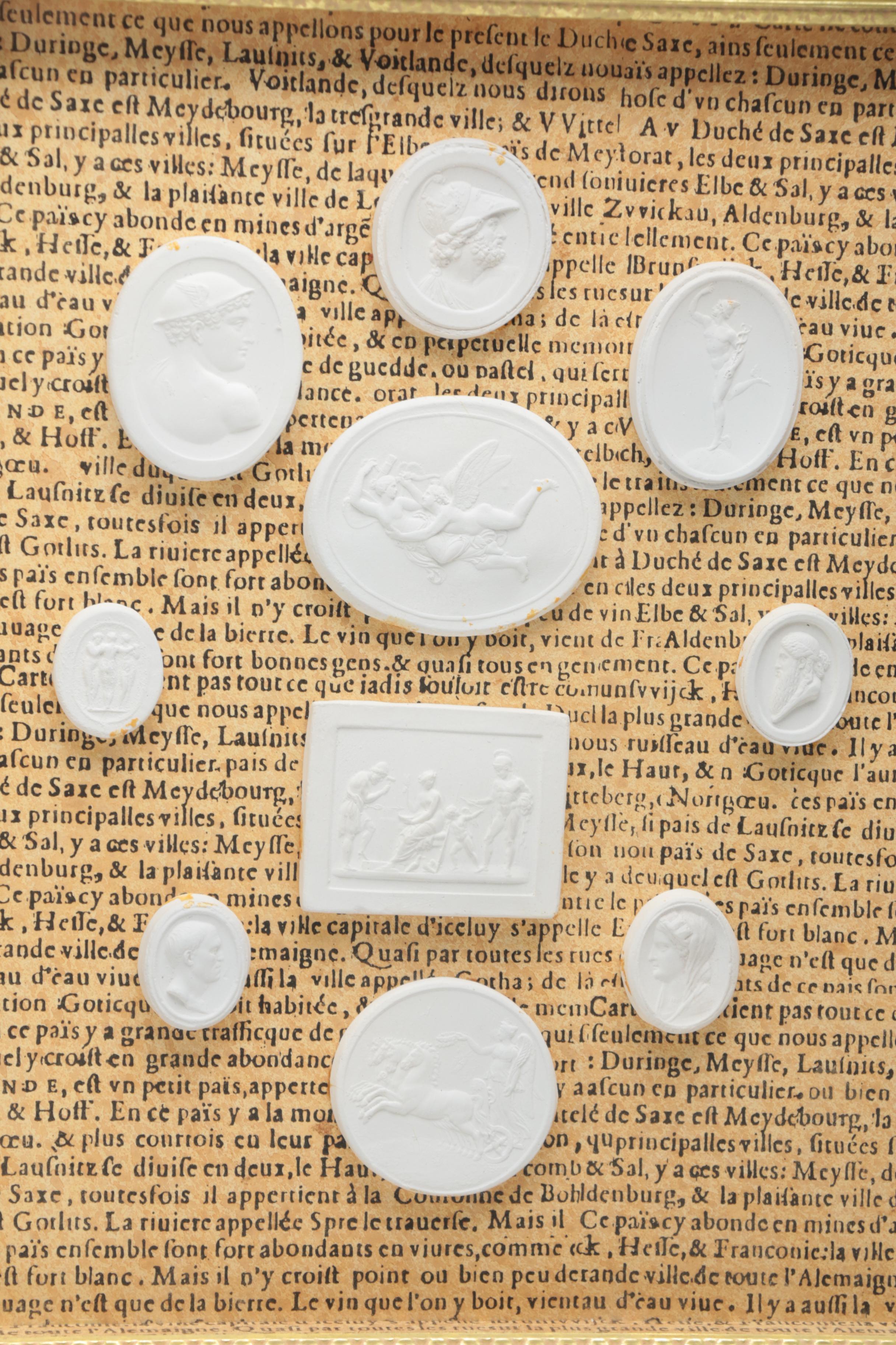 Framed Plaster "Grand Tour" Intaglios
