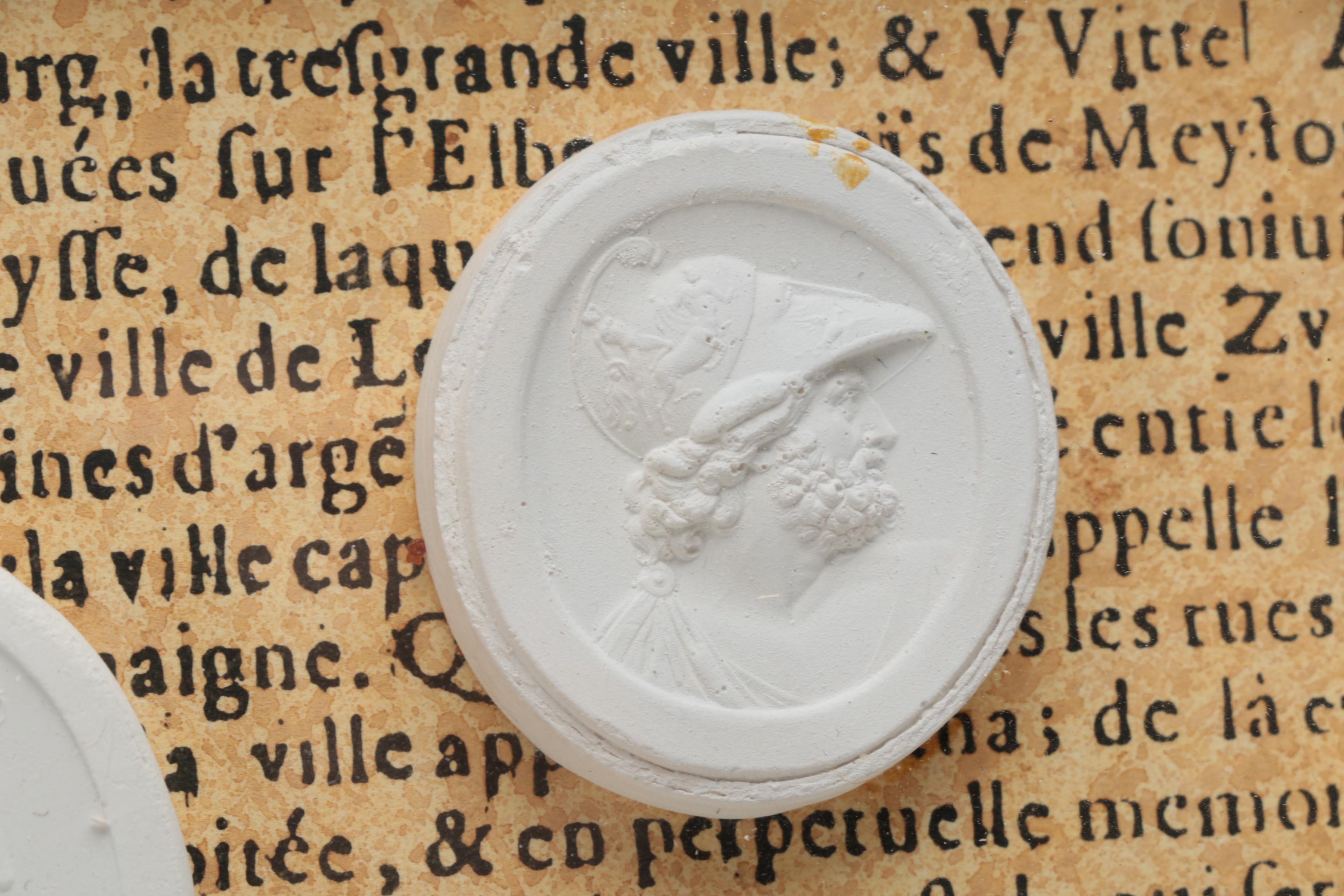 Framed Plaster "Grand Tour" Intaglios