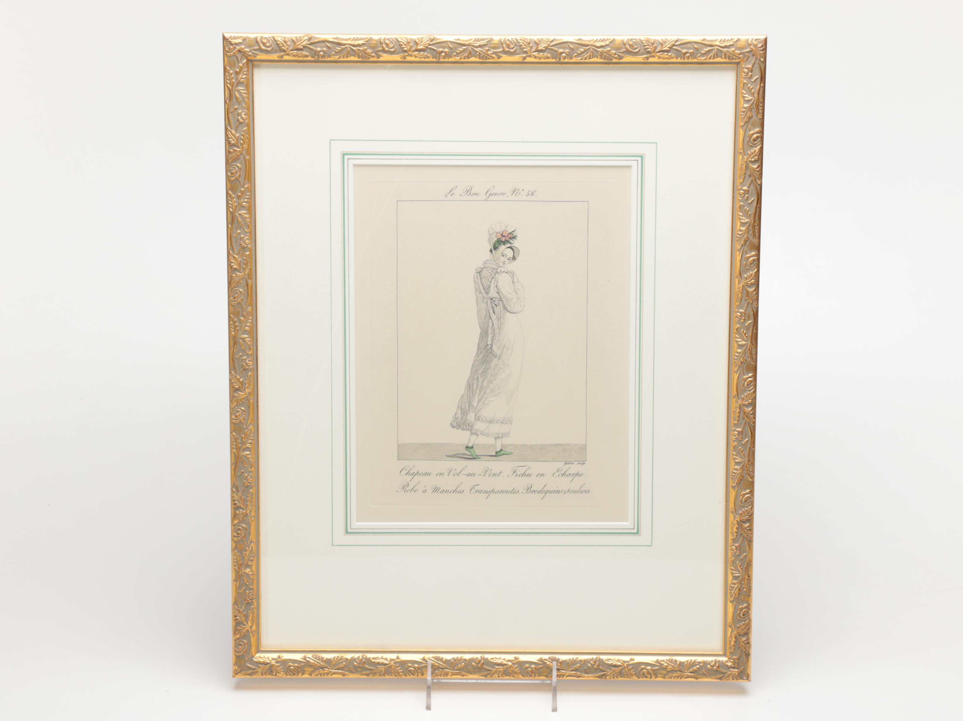 Hand Colored Engraving "Le Bon Genre, No. 56"