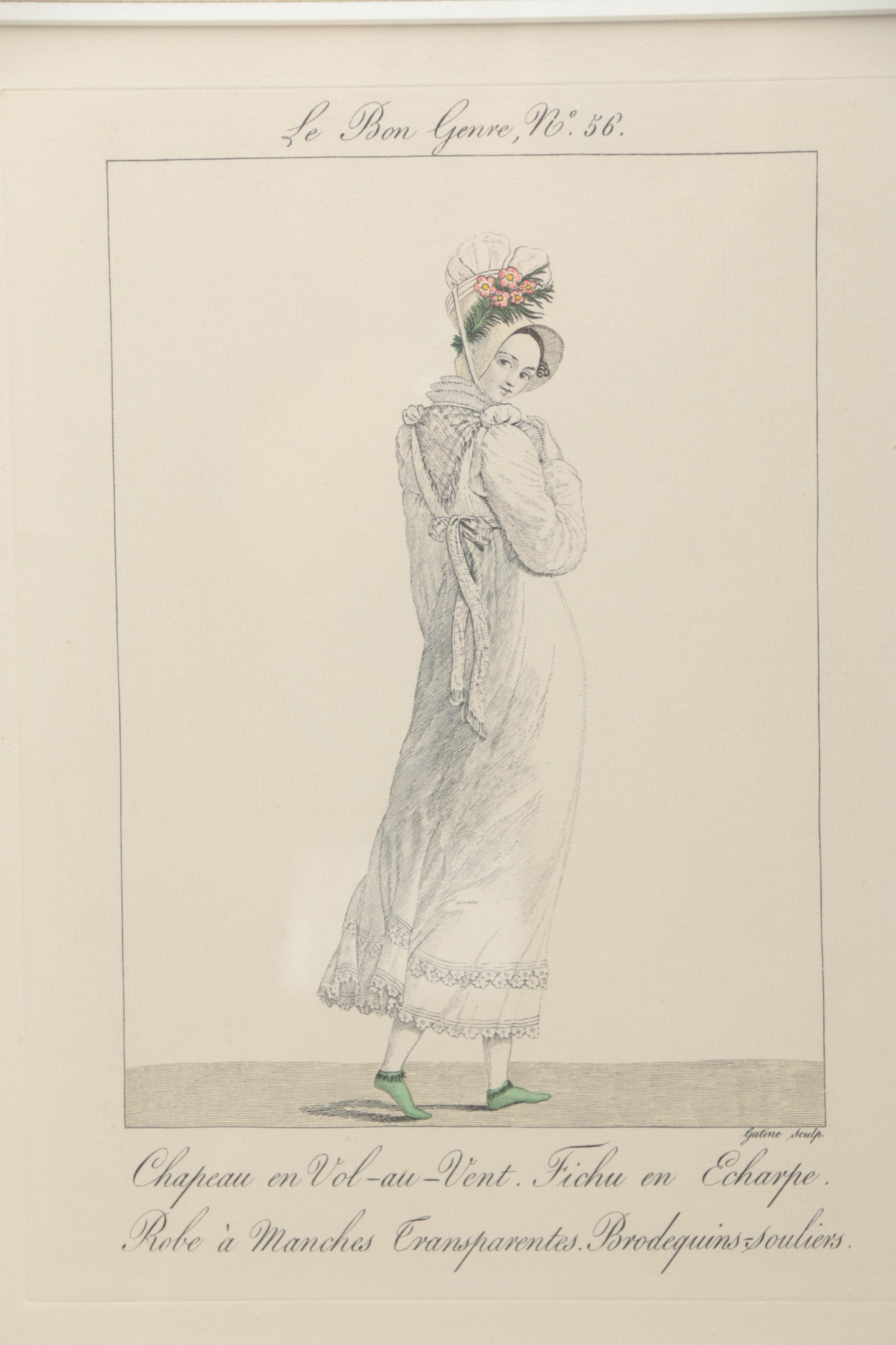 Hand Colored Engraving "Le Bon Genre, No. 56"