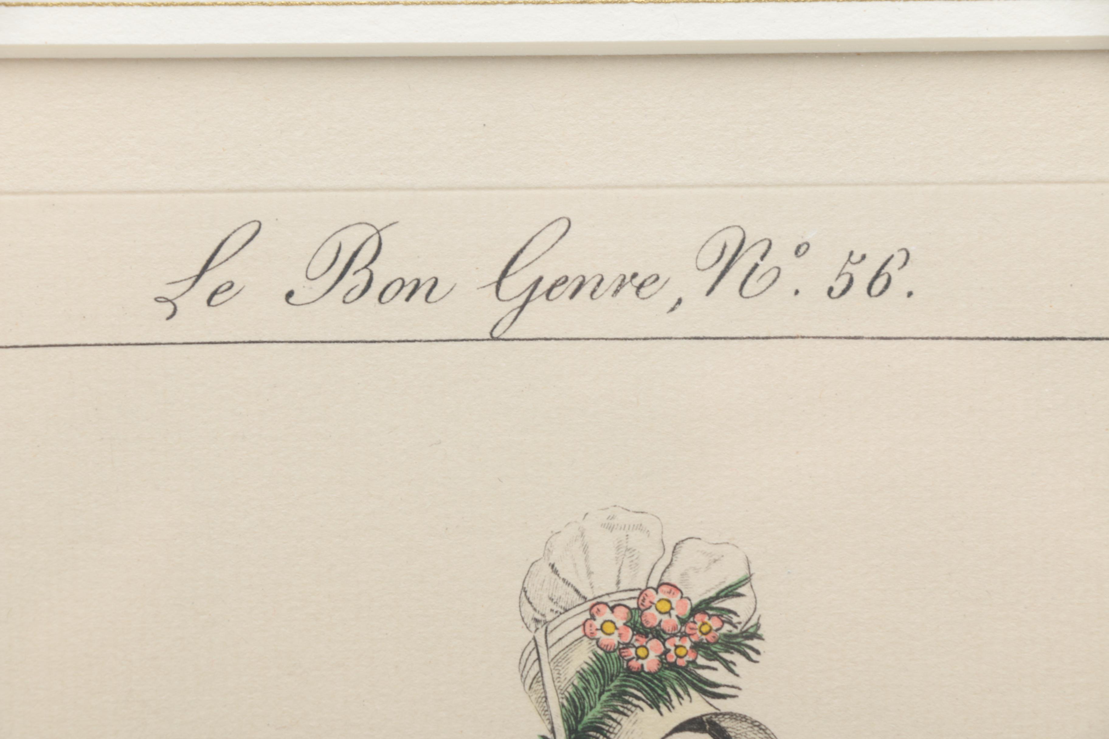 Hand Colored Engraving "Le Bon Genre, No. 56"