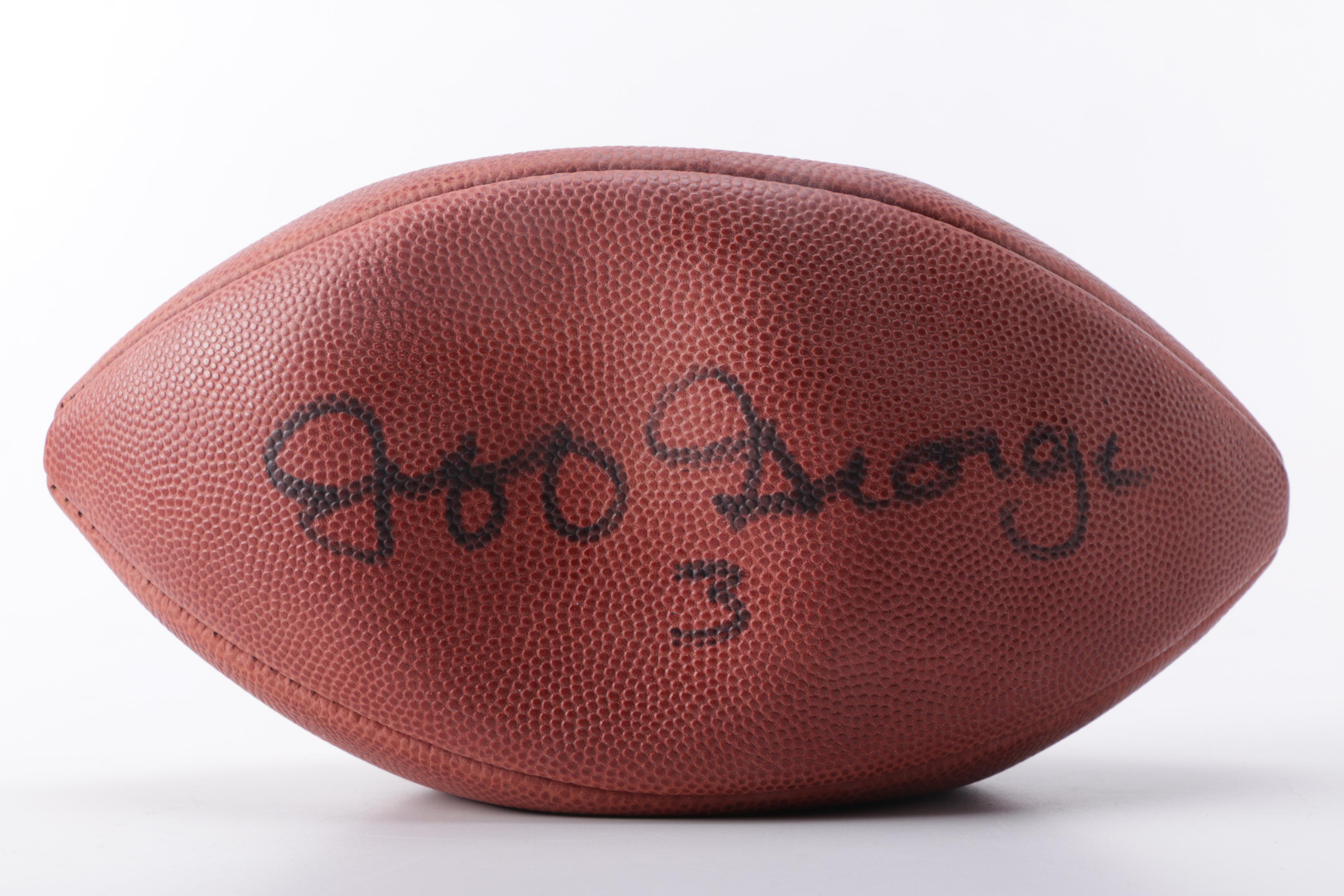 Jeff George Signed Football