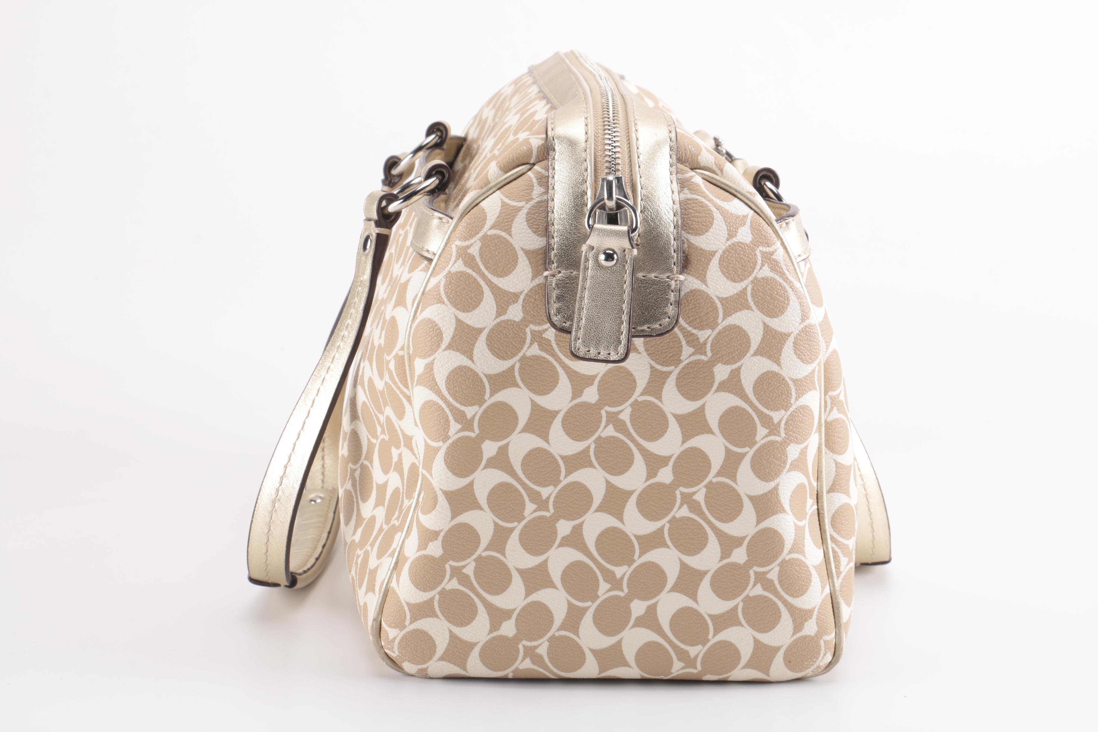 Coach Chelsea Heritage Signature Stripe Coated Canvas Bag