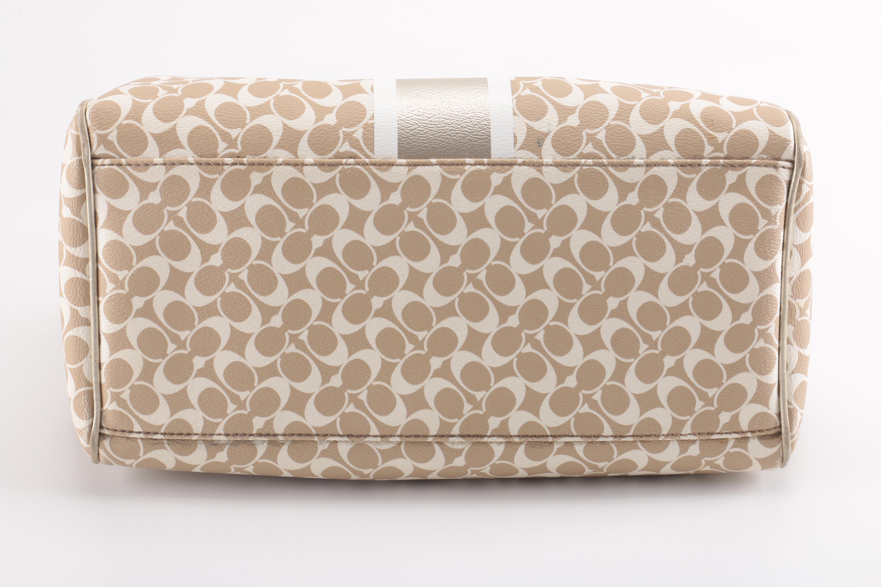 Coach Chelsea Heritage Signature Stripe Coated Canvas Bag