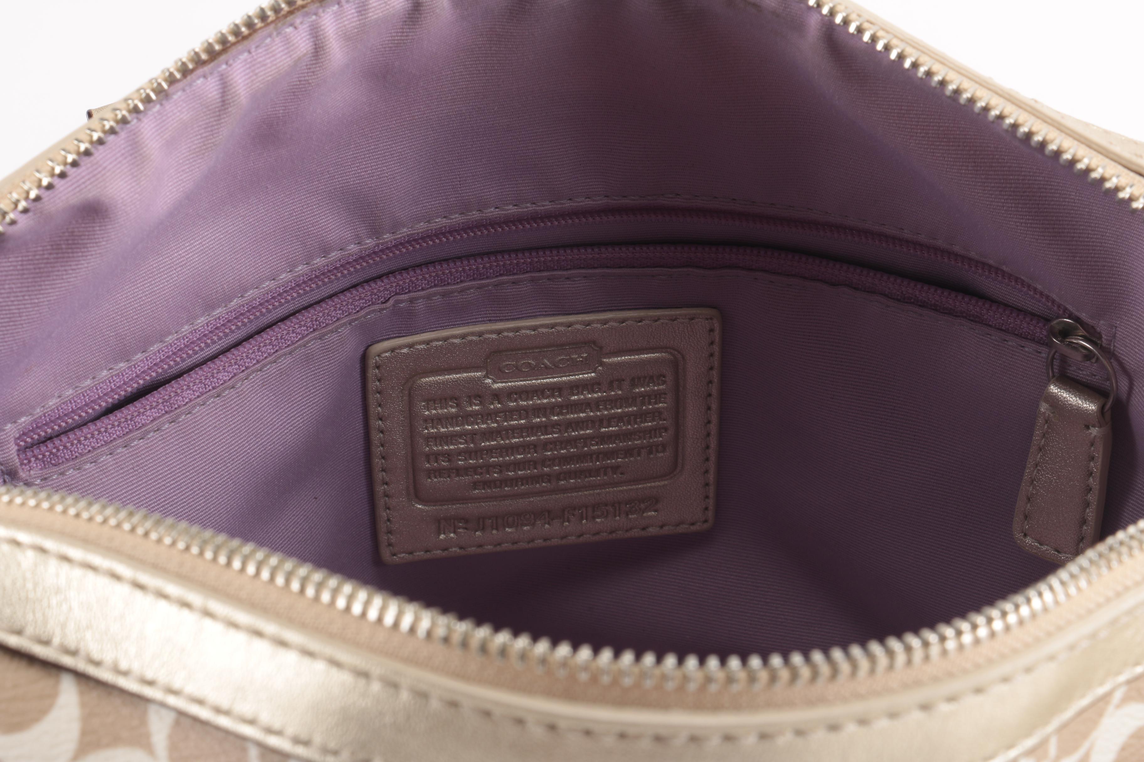 Coach Chelsea Heritage Signature Stripe Coated Canvas Bag