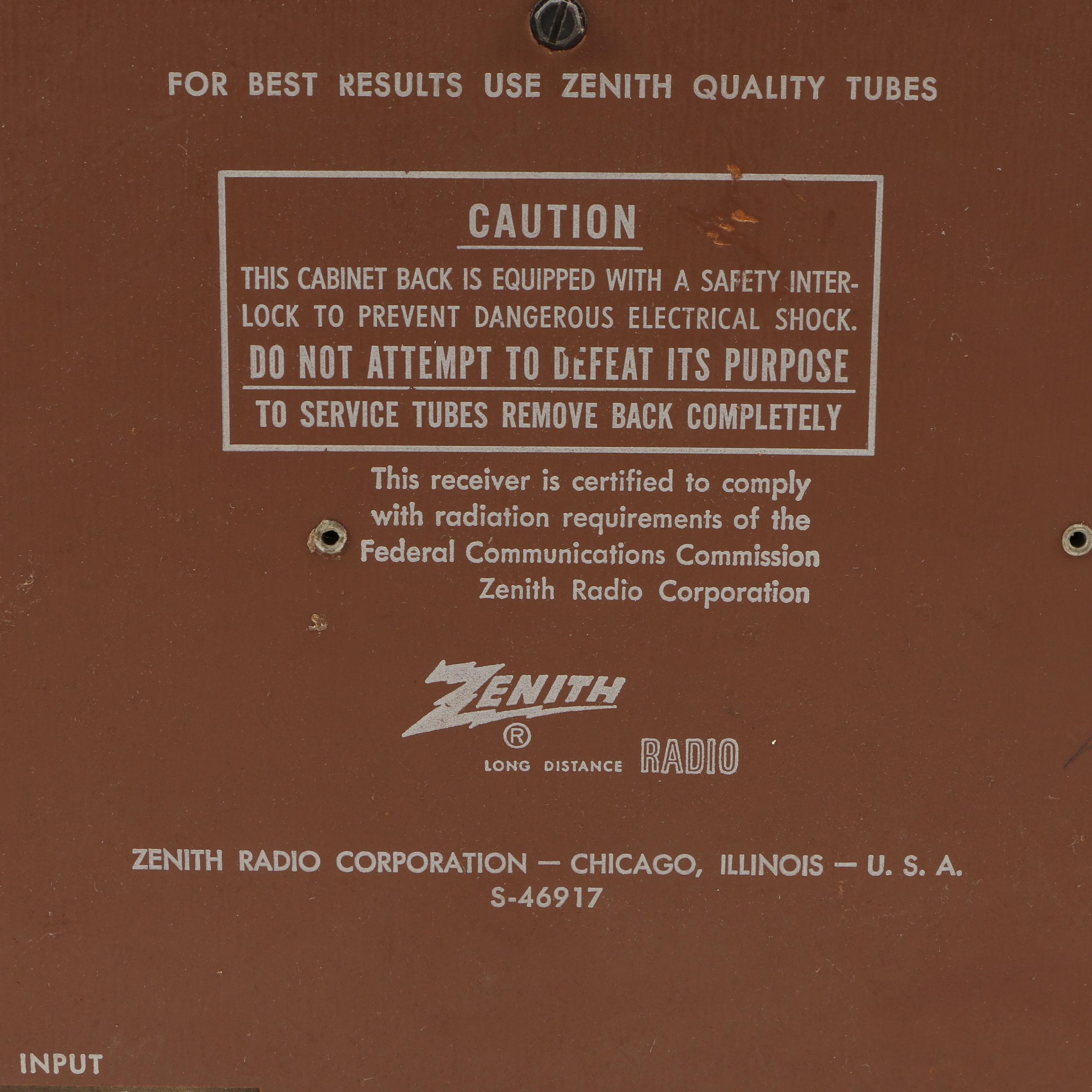 1950s Zenith "Long Distance" Radio