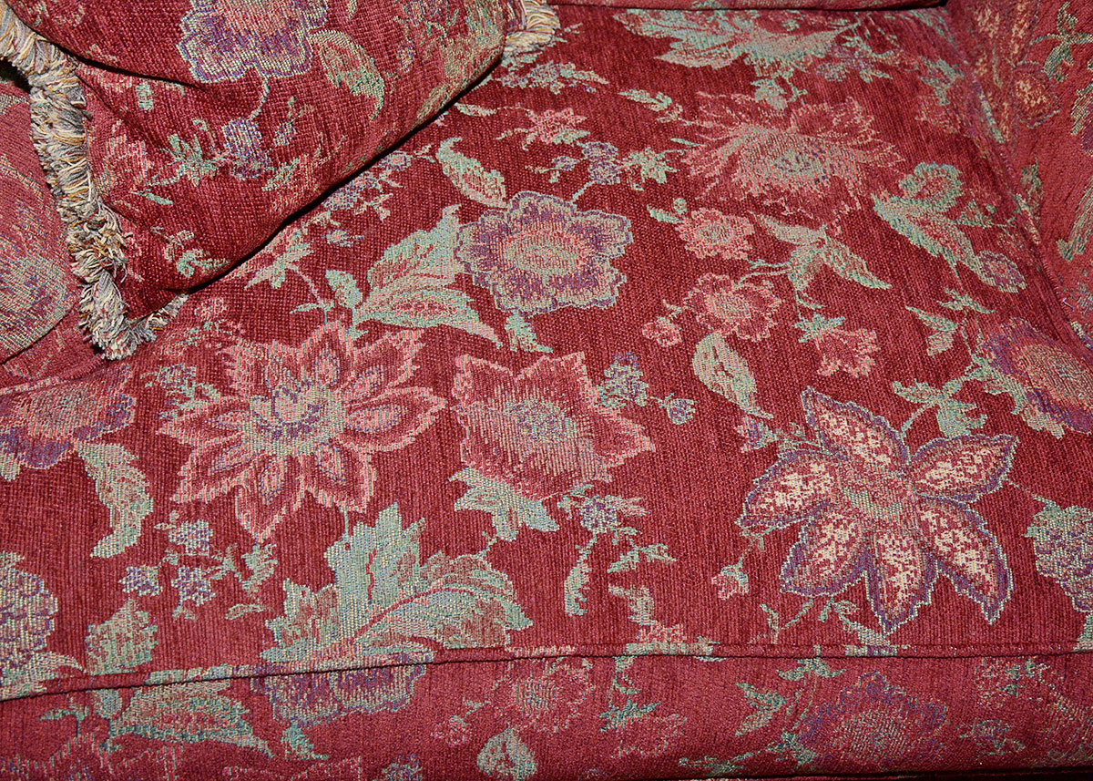 Burgundy Floral Armchair by Alan White Furniture