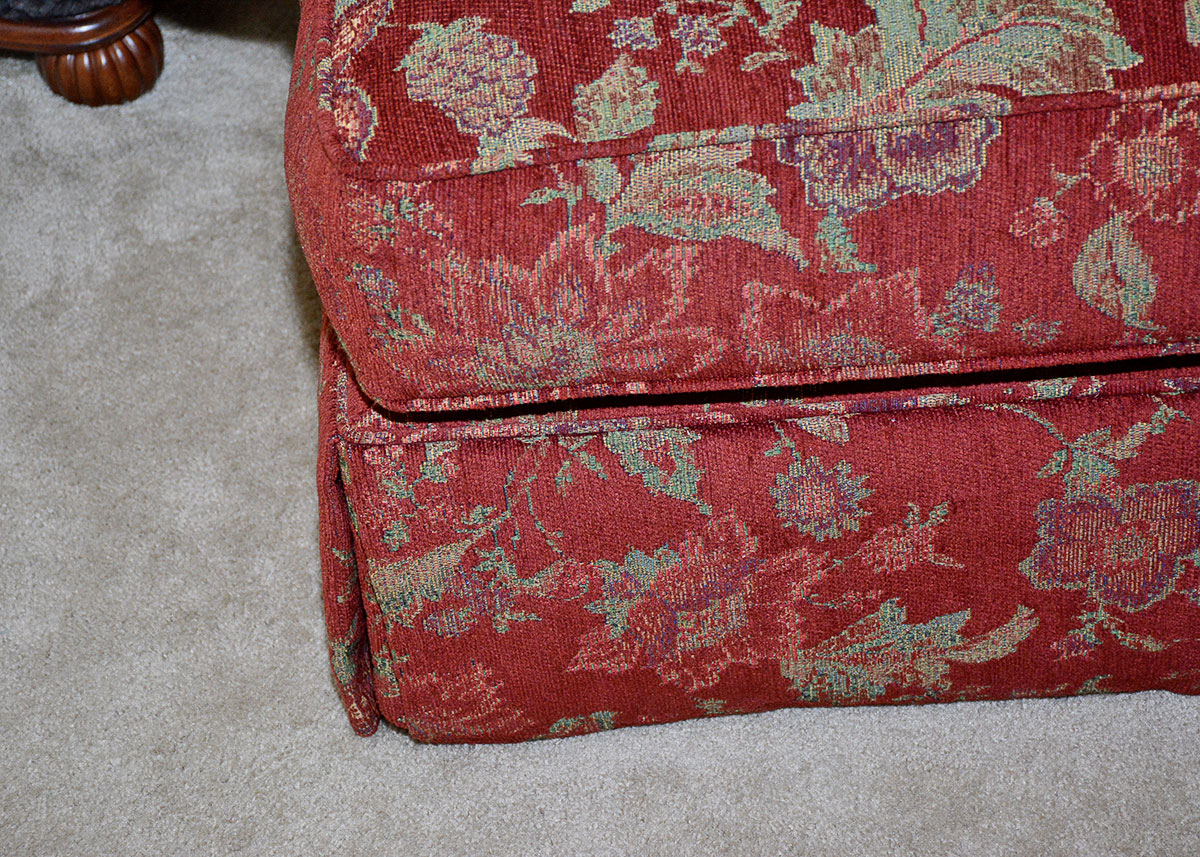 Burgundy Floral Armchair by Alan White Furniture