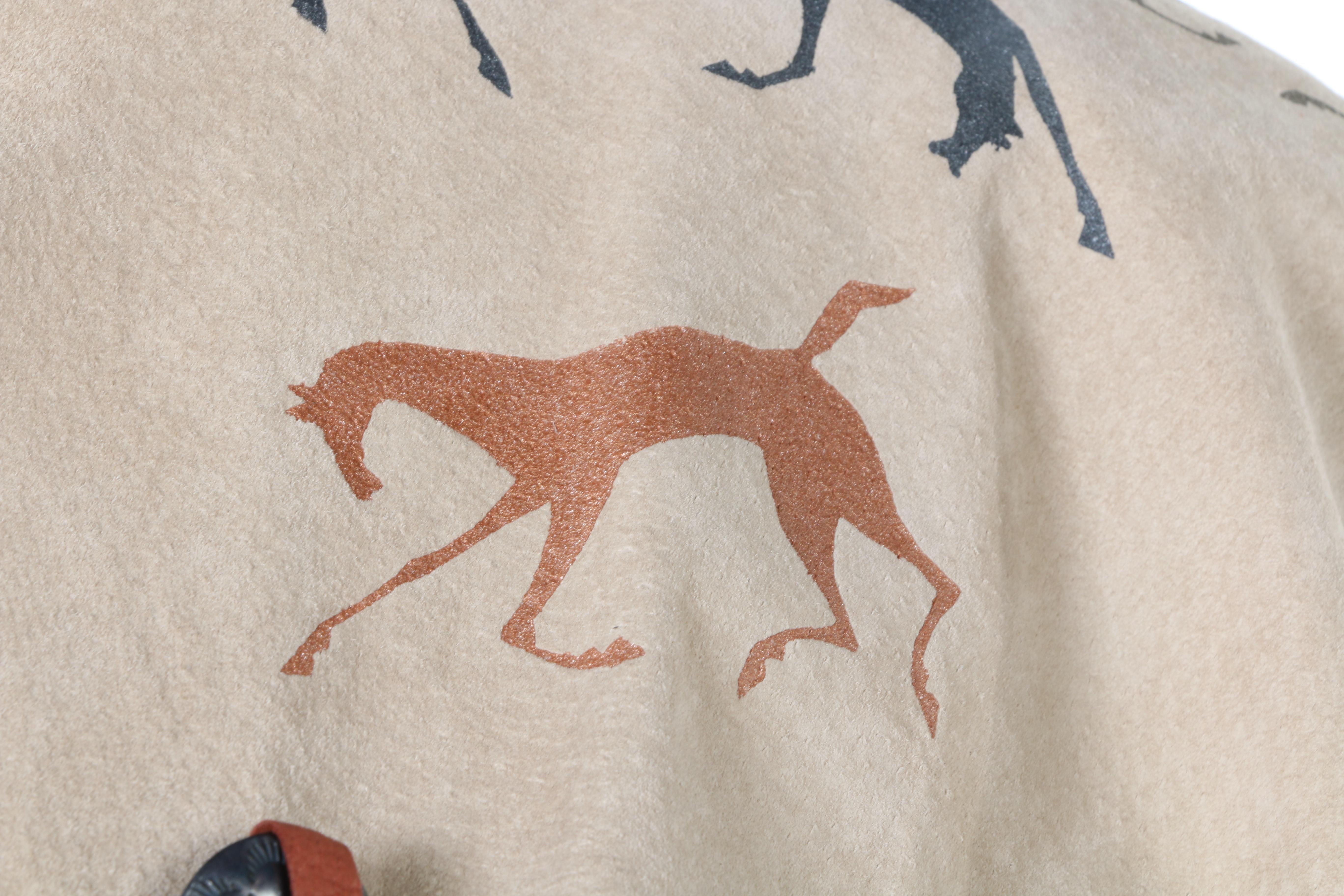 SFR Native American Inspired Wool and Suede Coat