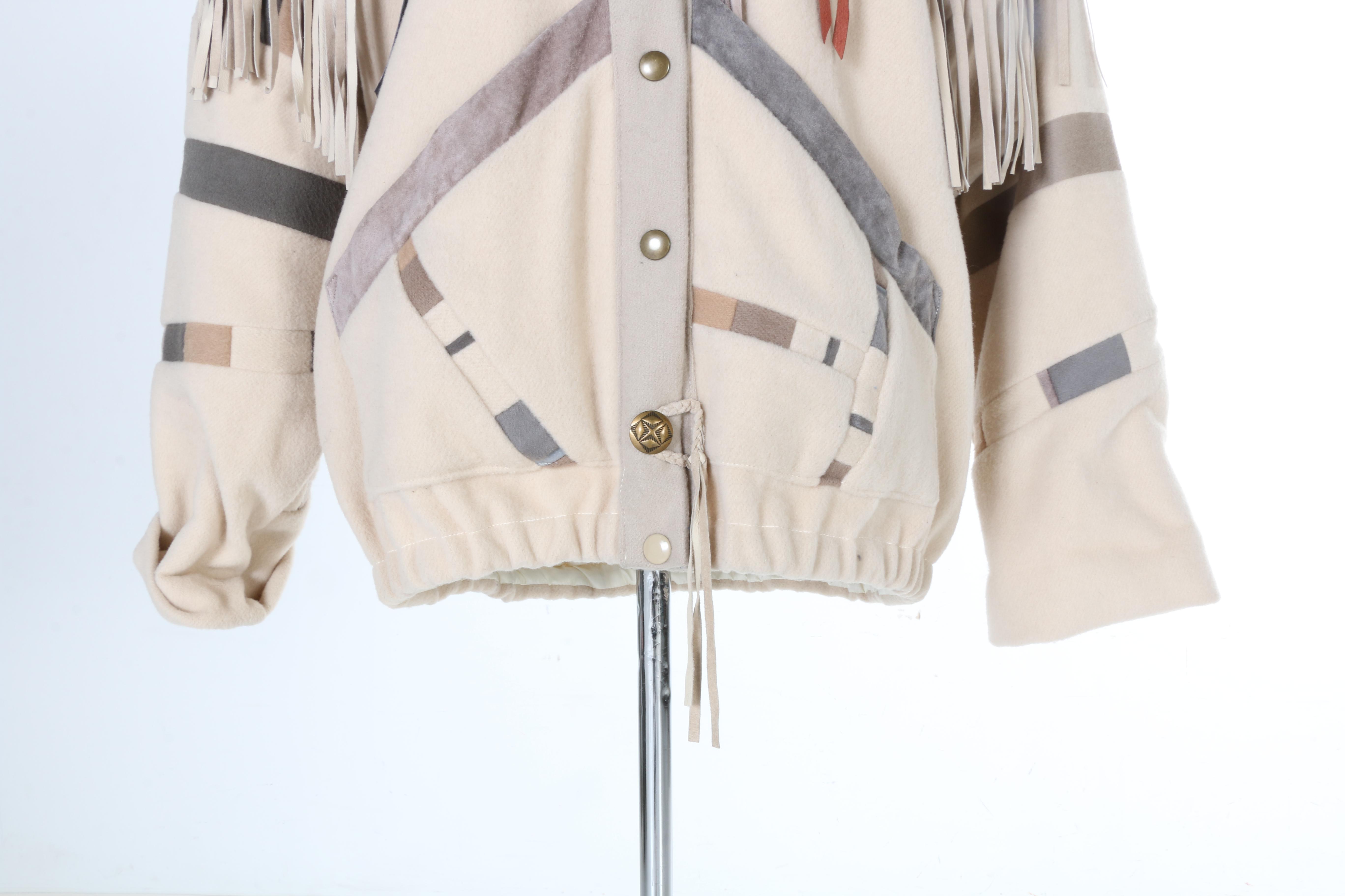 SFR Native American Inspired Wool and Suede Coat