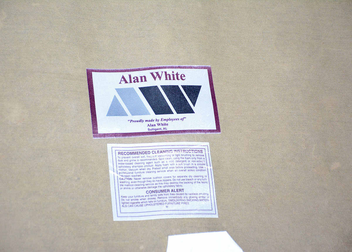 Burgundy Floral Sofa by Alan White Furniture