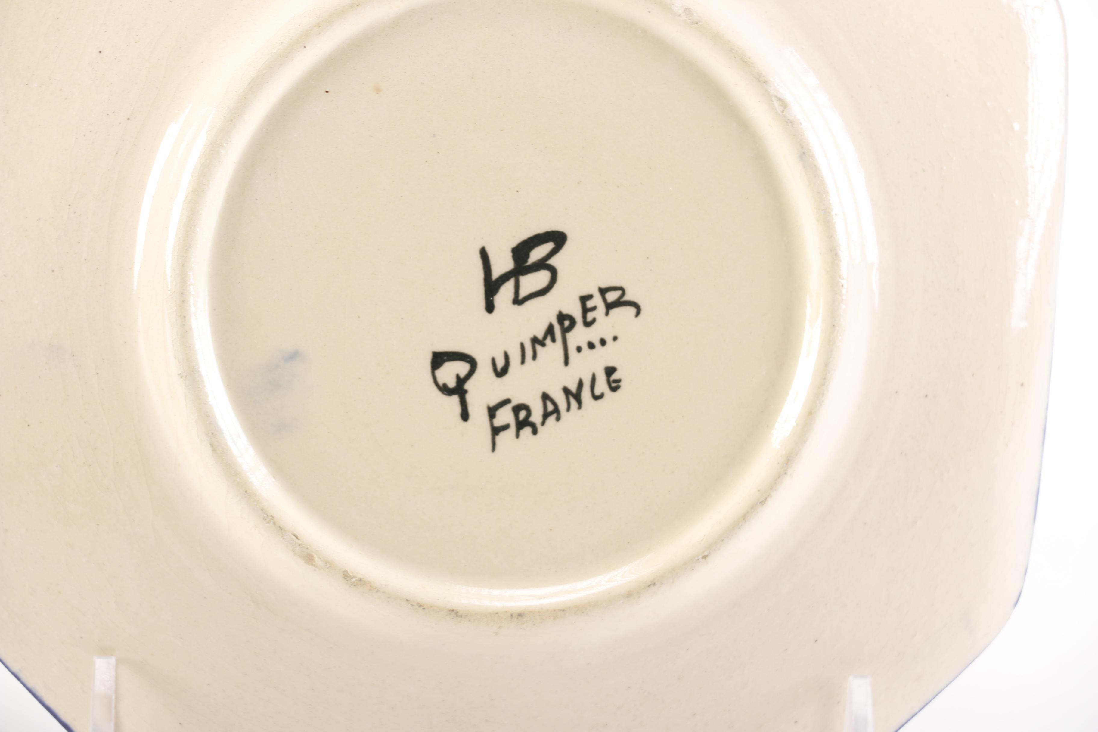 Harriot Quimper Pottery Plates