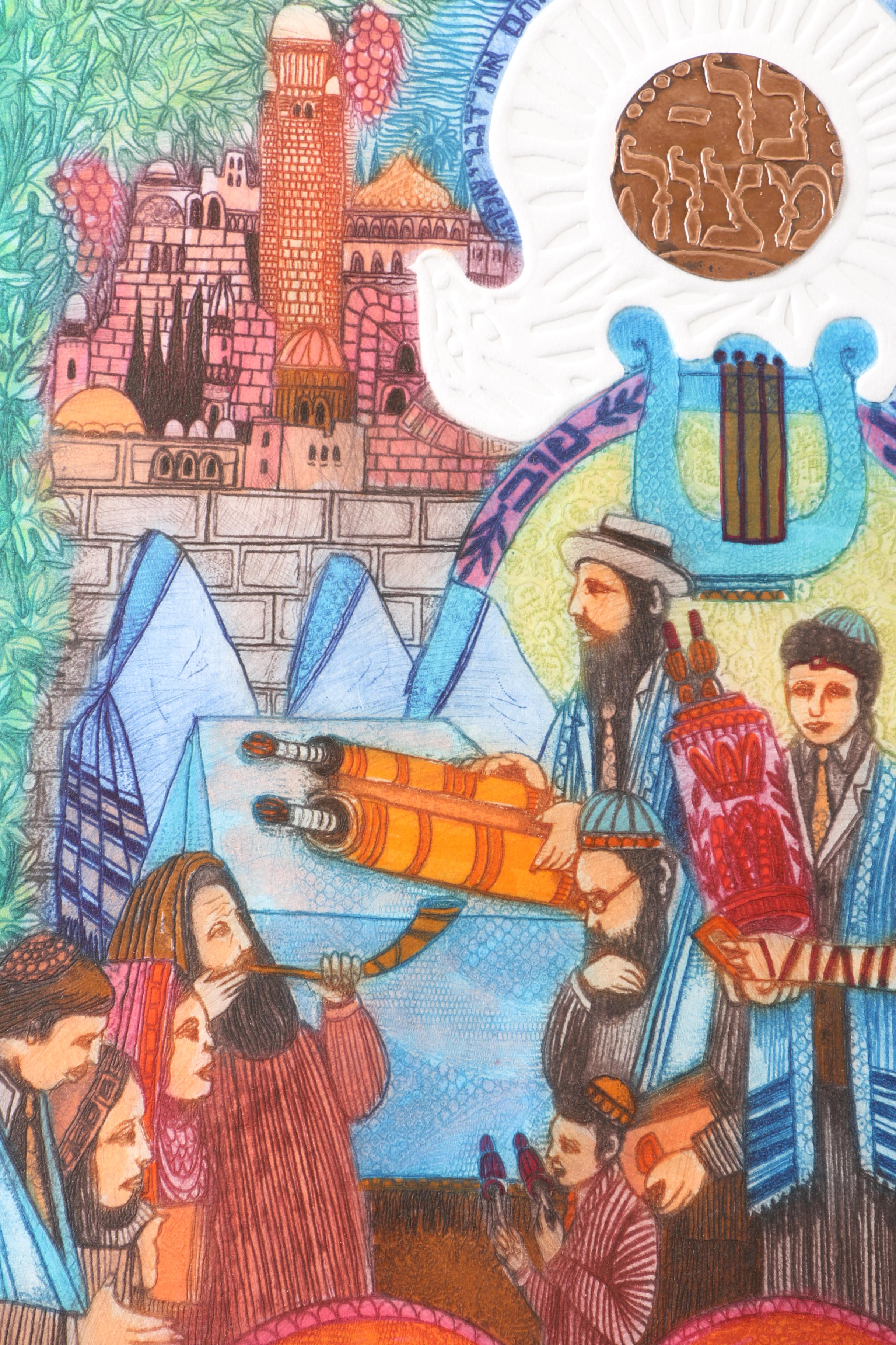 Amram Ebgi Limited Edition Relief Prints With Mixed Media Embellishments