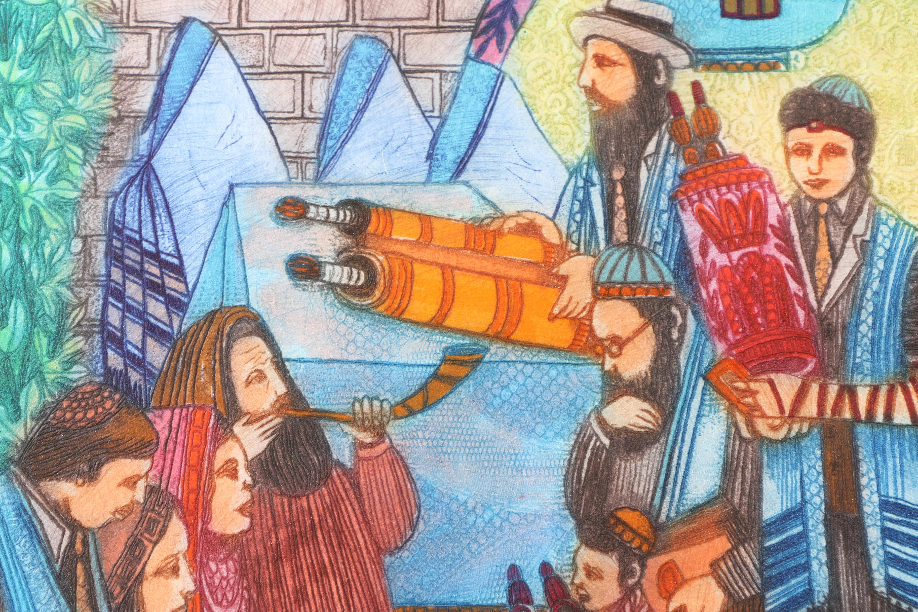 Amram Ebgi Limited Edition Relief Prints With Mixed Media Embellishments