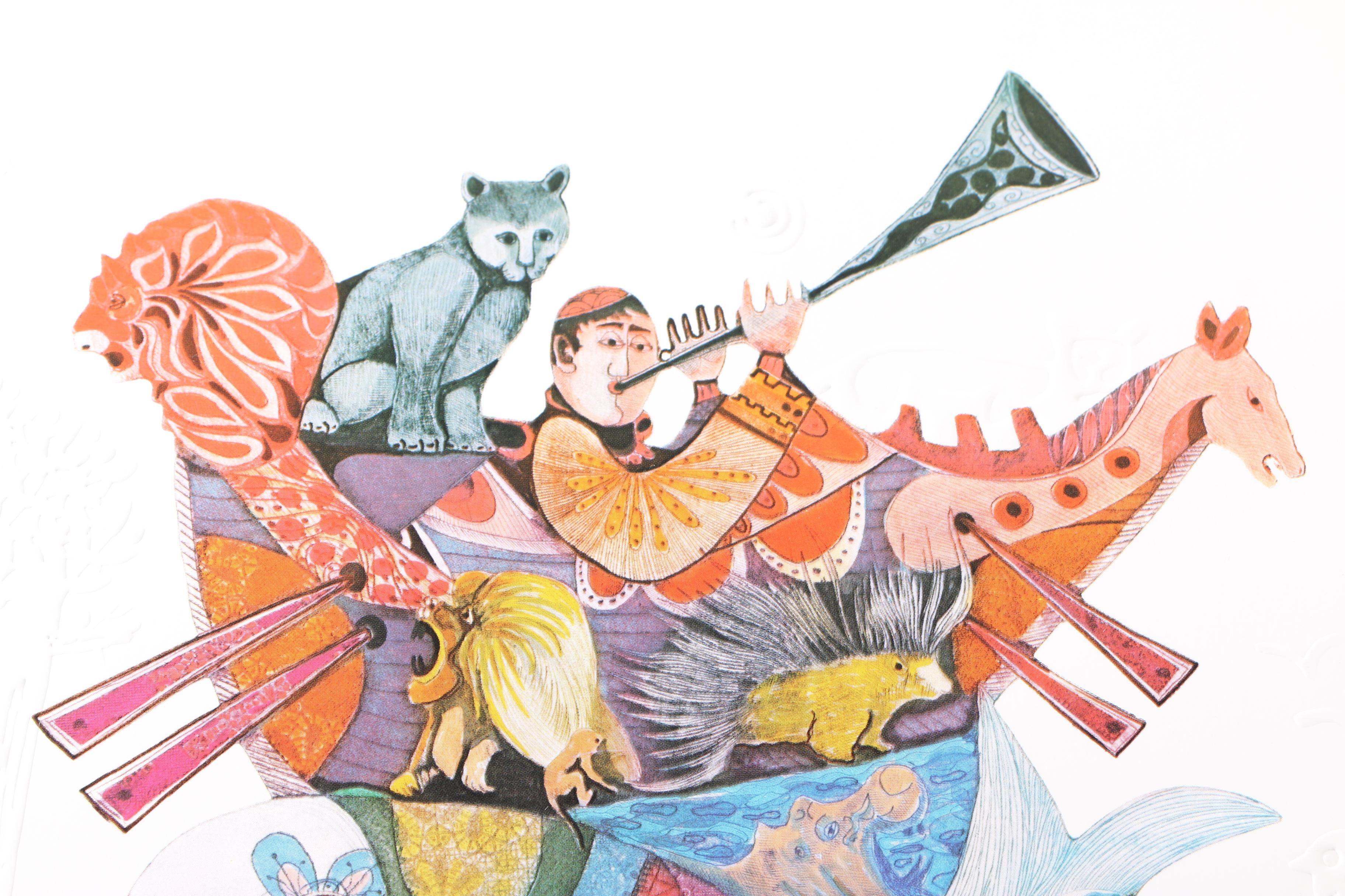 Amram Ebgi Limited Edition Relief Prints With Mixed Media Embellishments