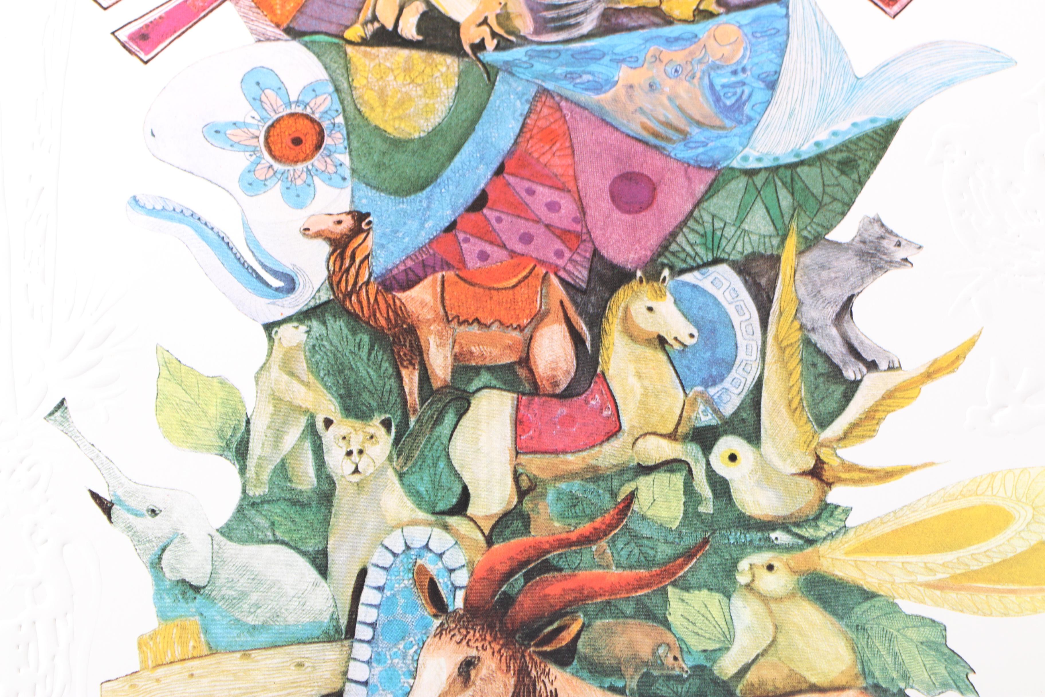 Amram Ebgi Limited Edition Relief Prints With Mixed Media Embellishments