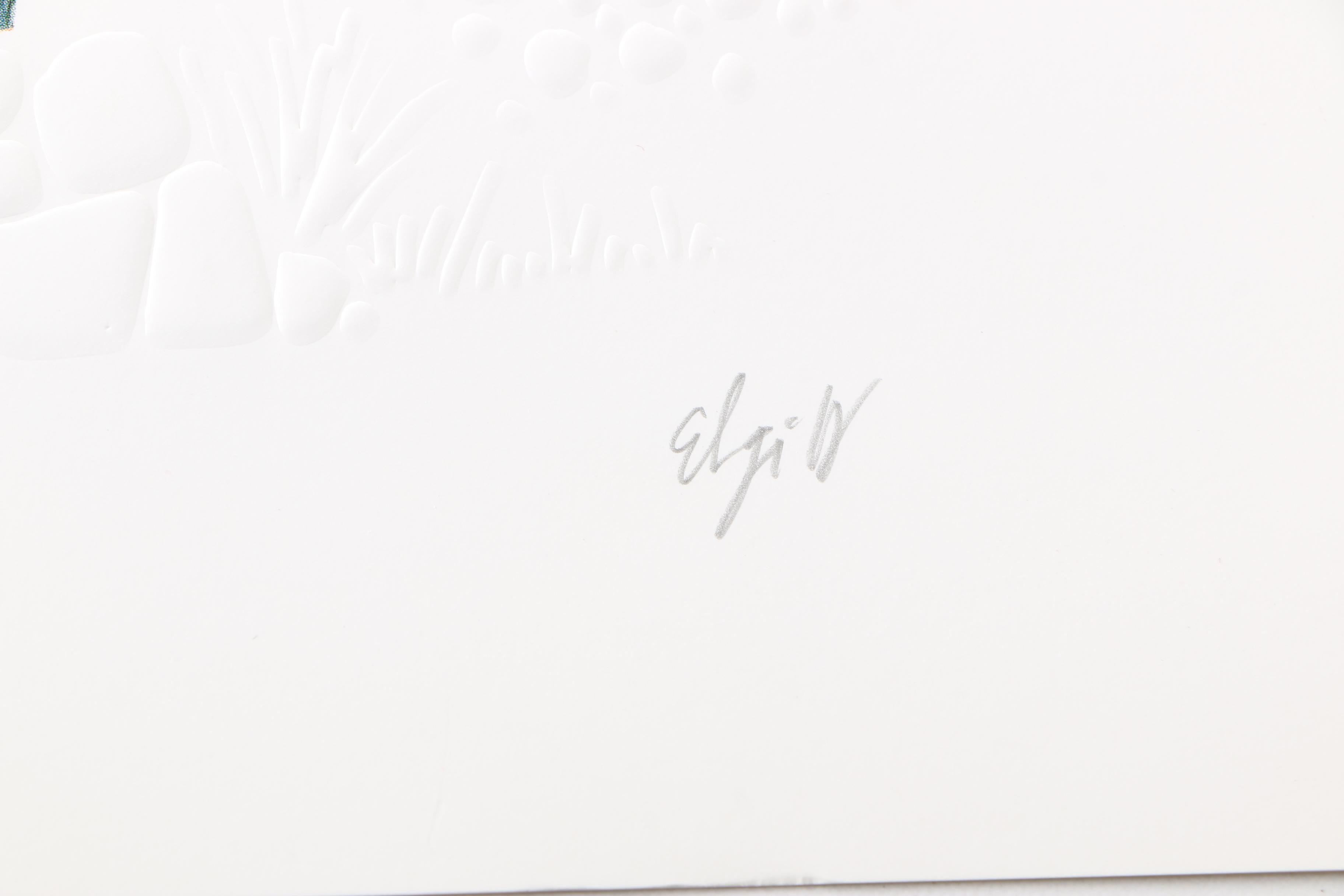 Amram Ebgi Limited Edition Relief Prints With Mixed Media Embellishments