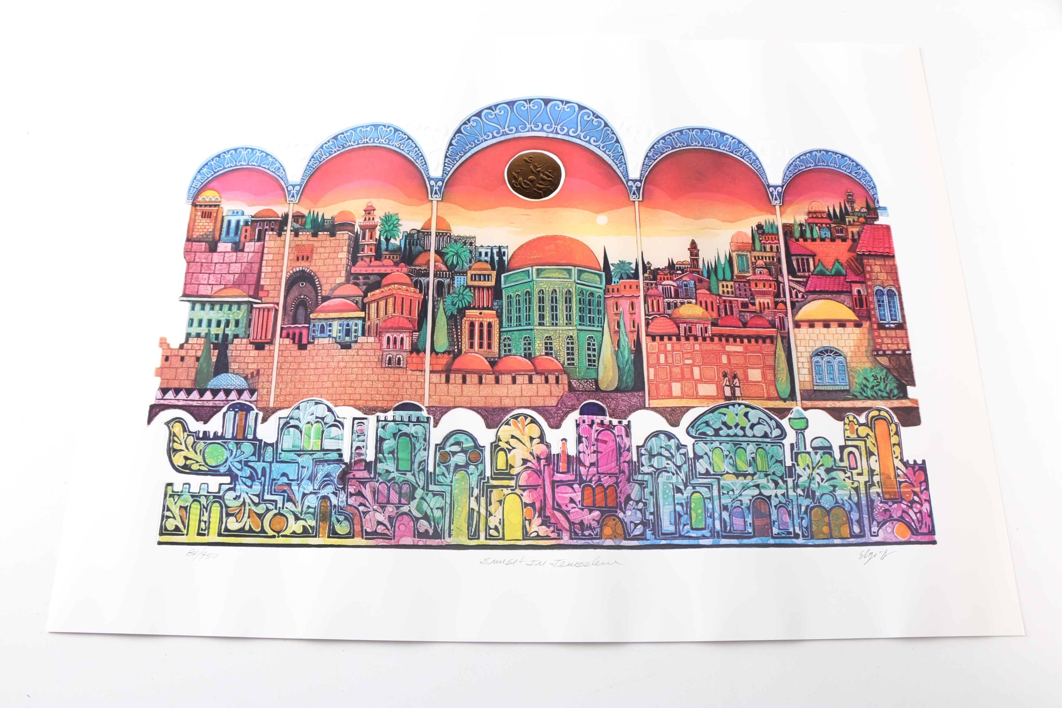 Amram Ebgi Limited Edition Relief Prints With Mixed Media Embellishments