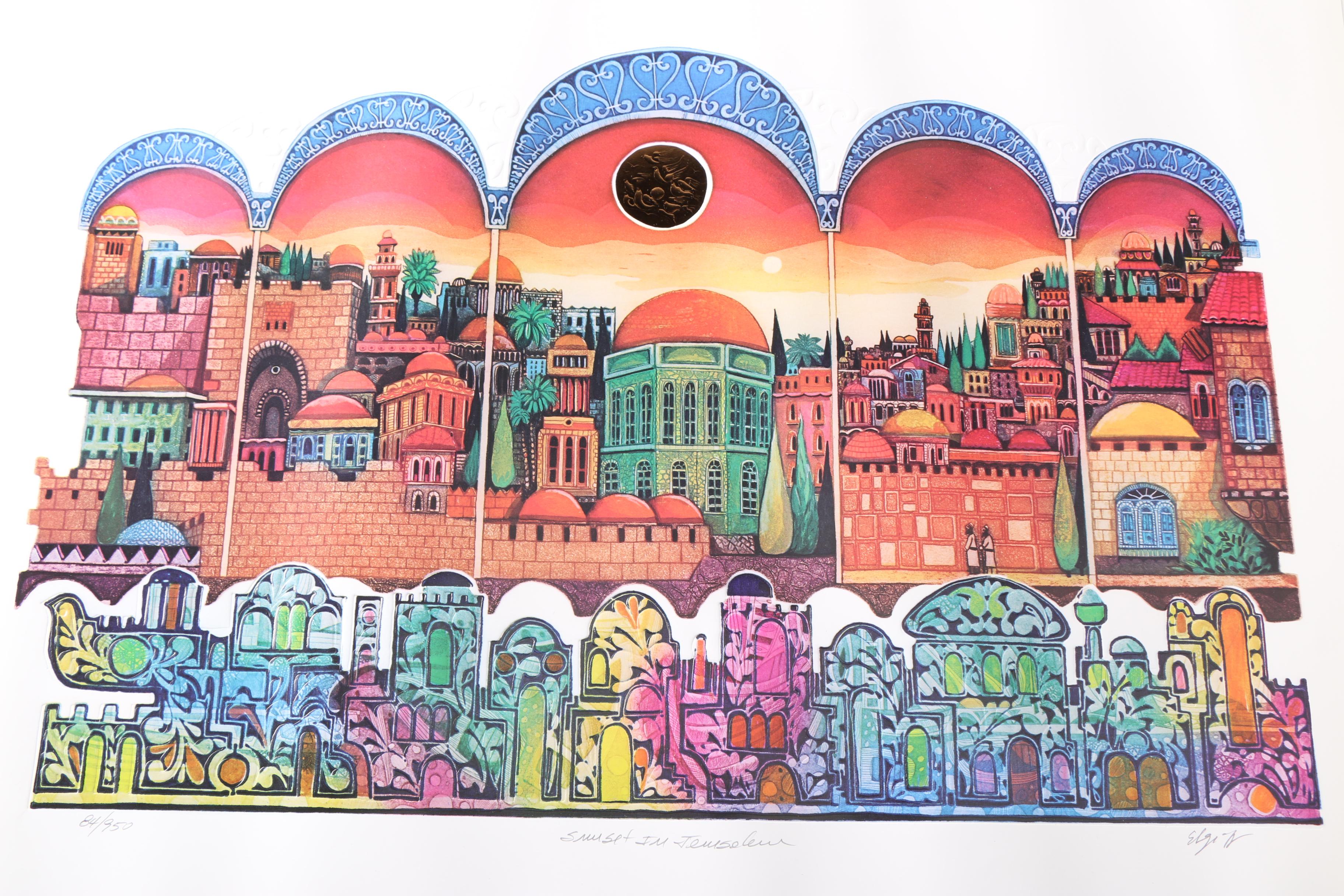 Amram Ebgi Limited Edition Relief Prints With Mixed Media Embellishments